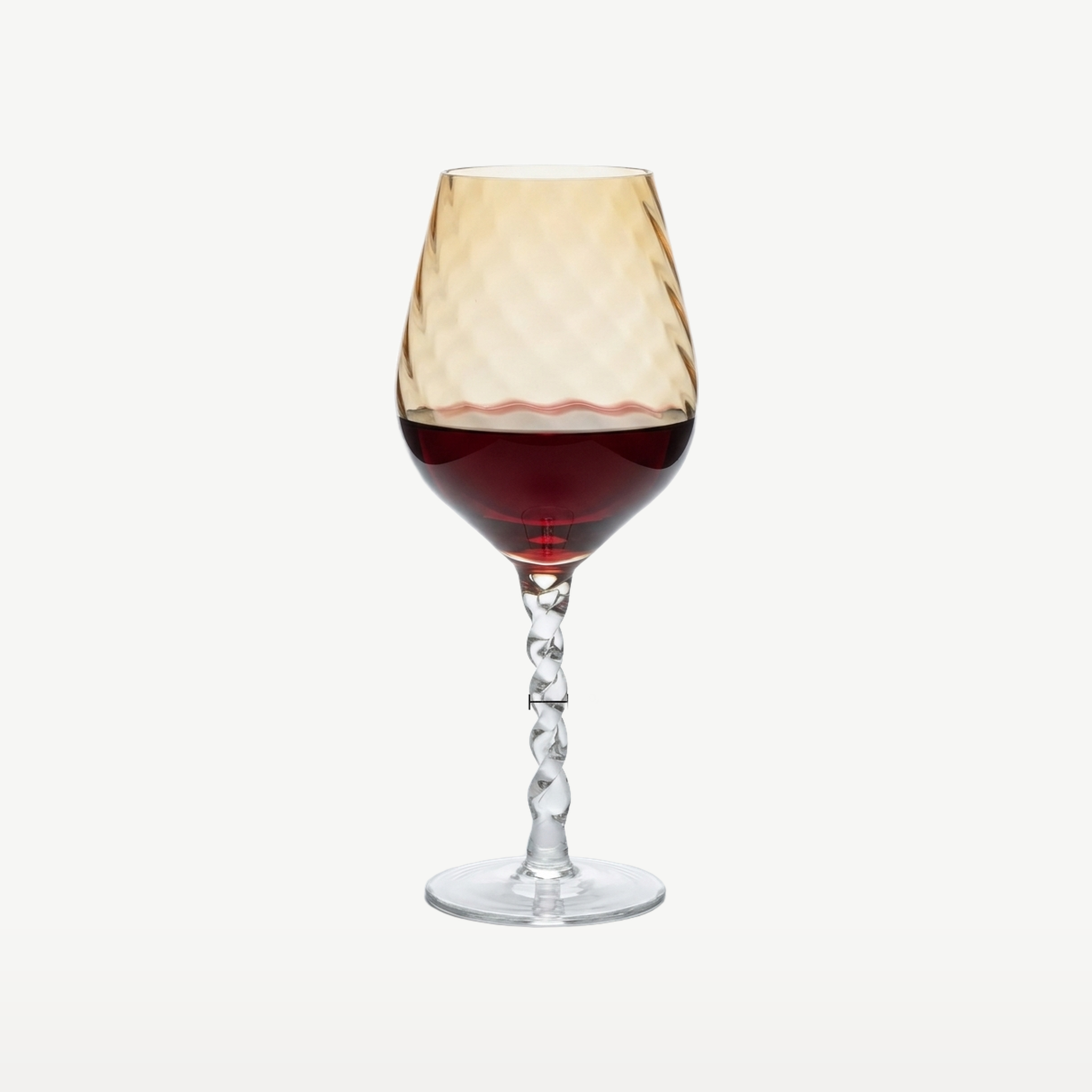 J-Line Wijnglas Gestreept Karamel - Glazen.nl