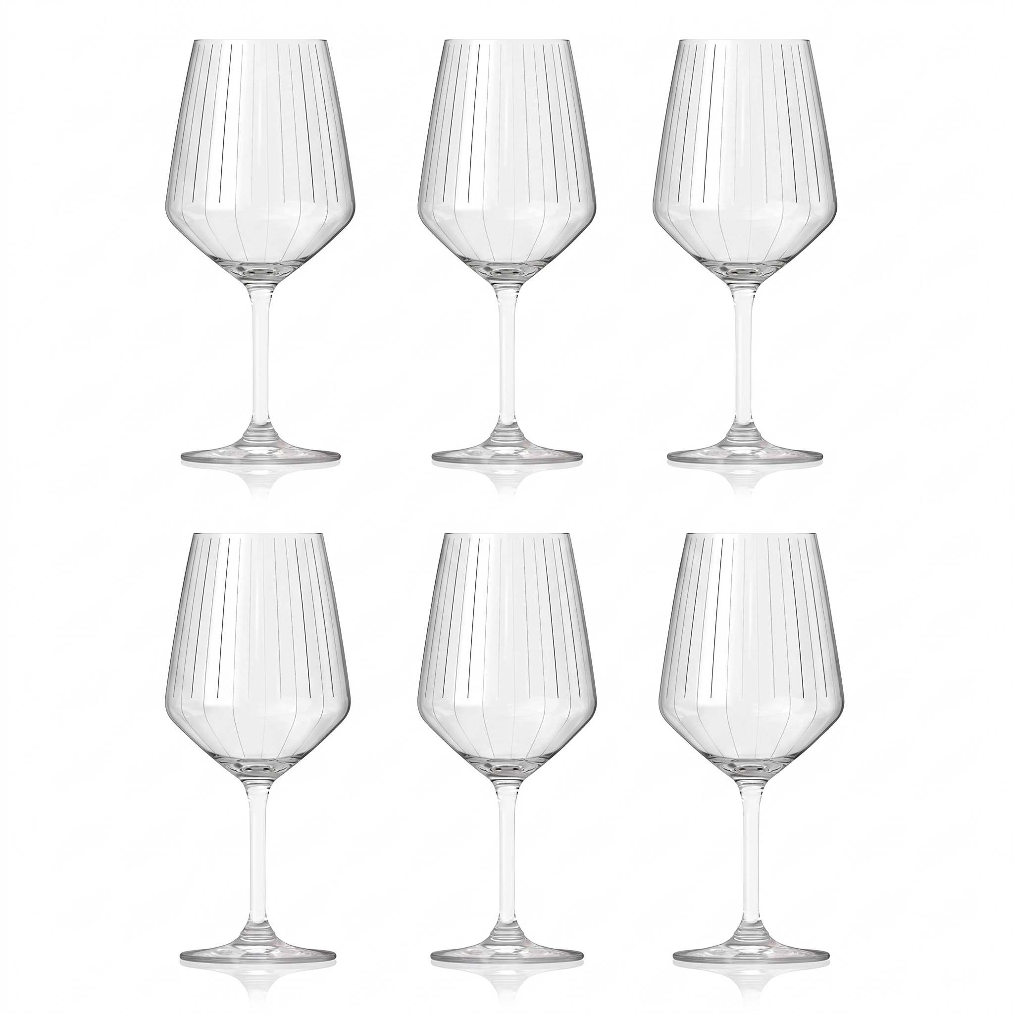 Royal Leerdam Carré Optics wijnglas 52 cl set van 6