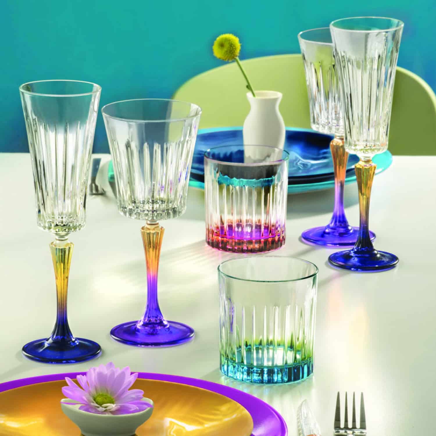 RCR Gipsy Champagne Flutes 21 Cl Kleur - 6 Stuks - Glazen.nl