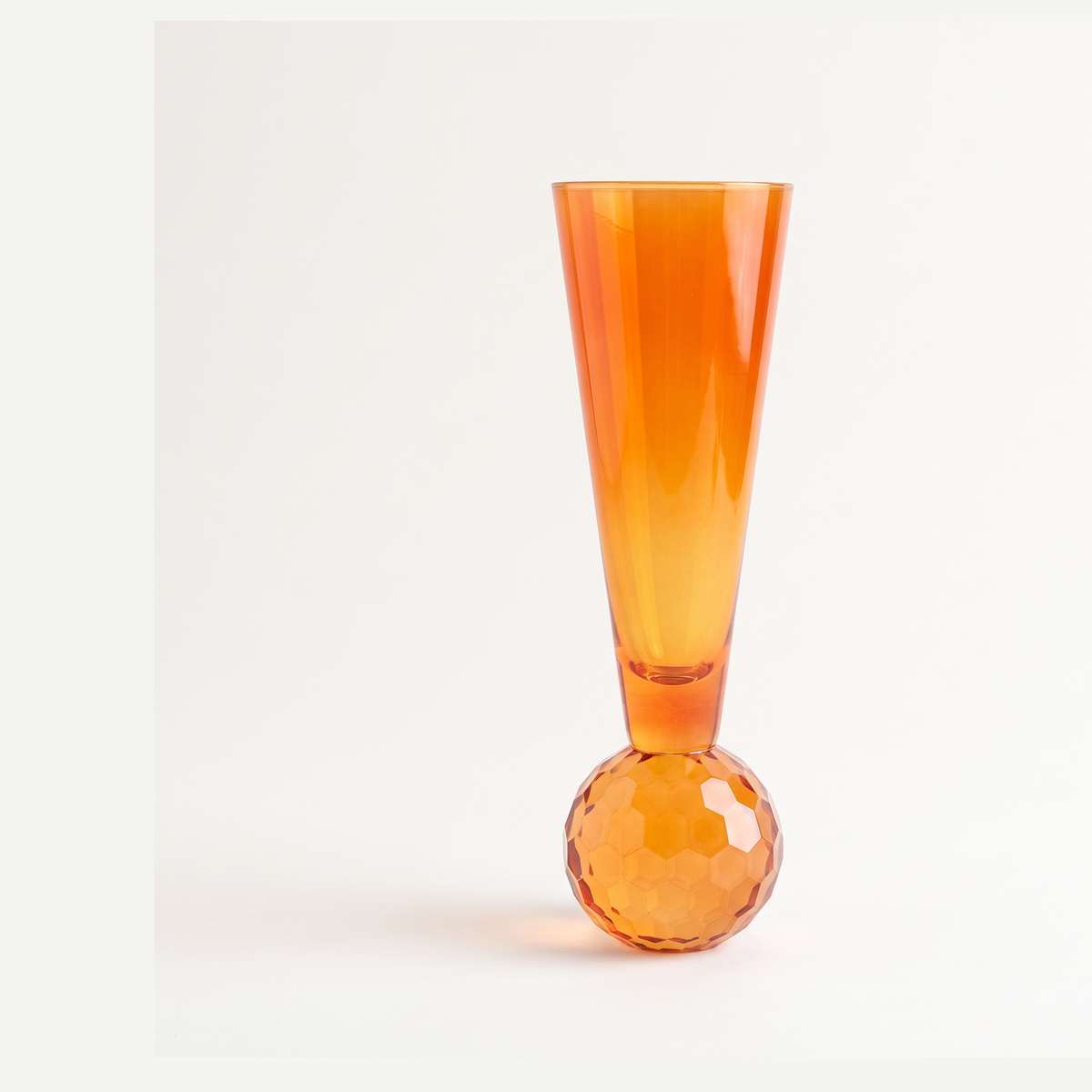 J-Line Champagneglas Bol Geel/Oranje Assorti - 3 Stuks leeg
