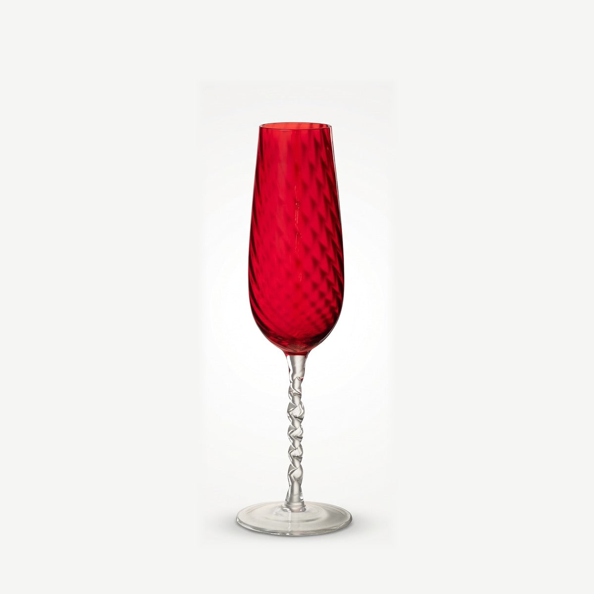 J-Line Champagneglas Gestreept Rood leeg