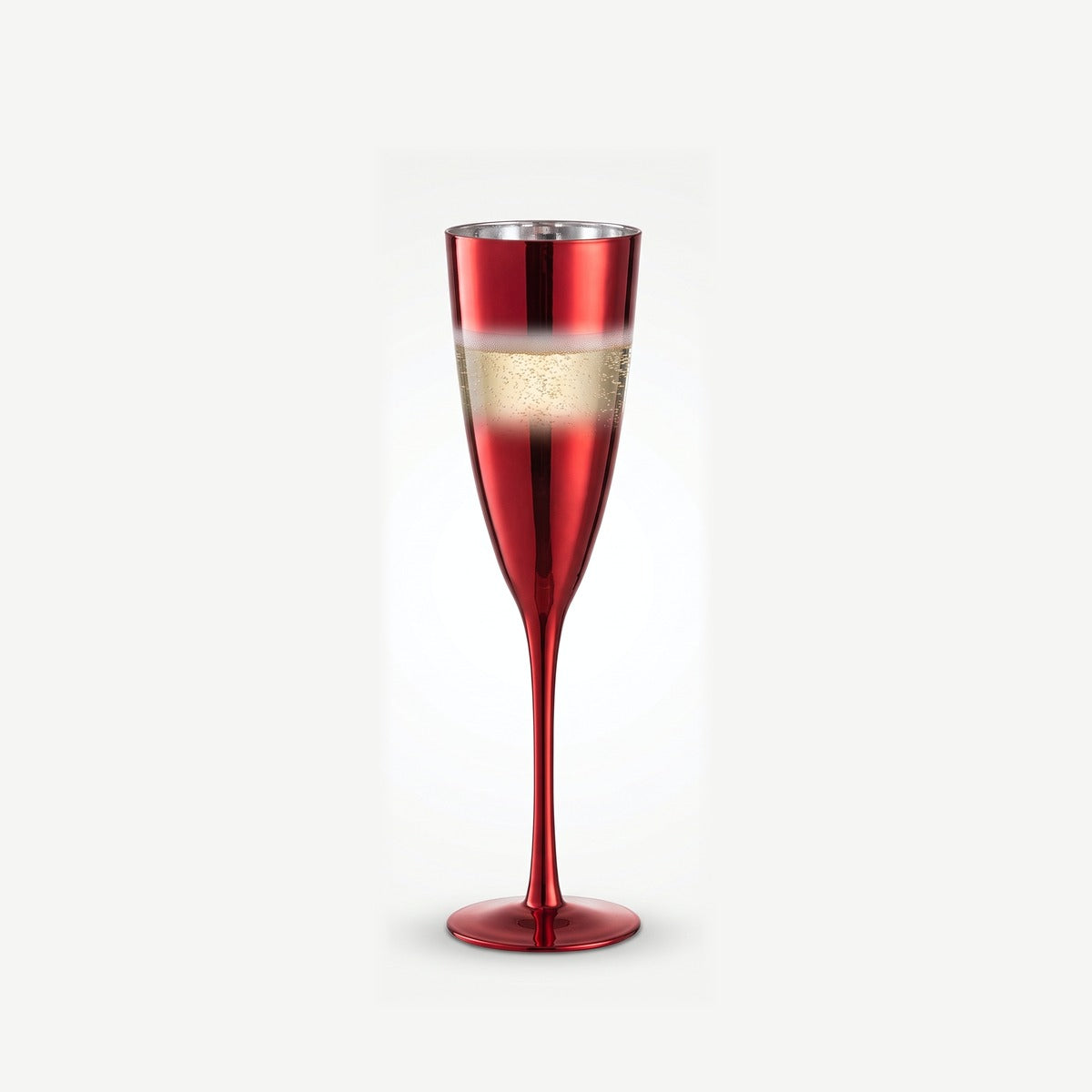 J-Line Champagneglas Spiegel Rood gevuld
