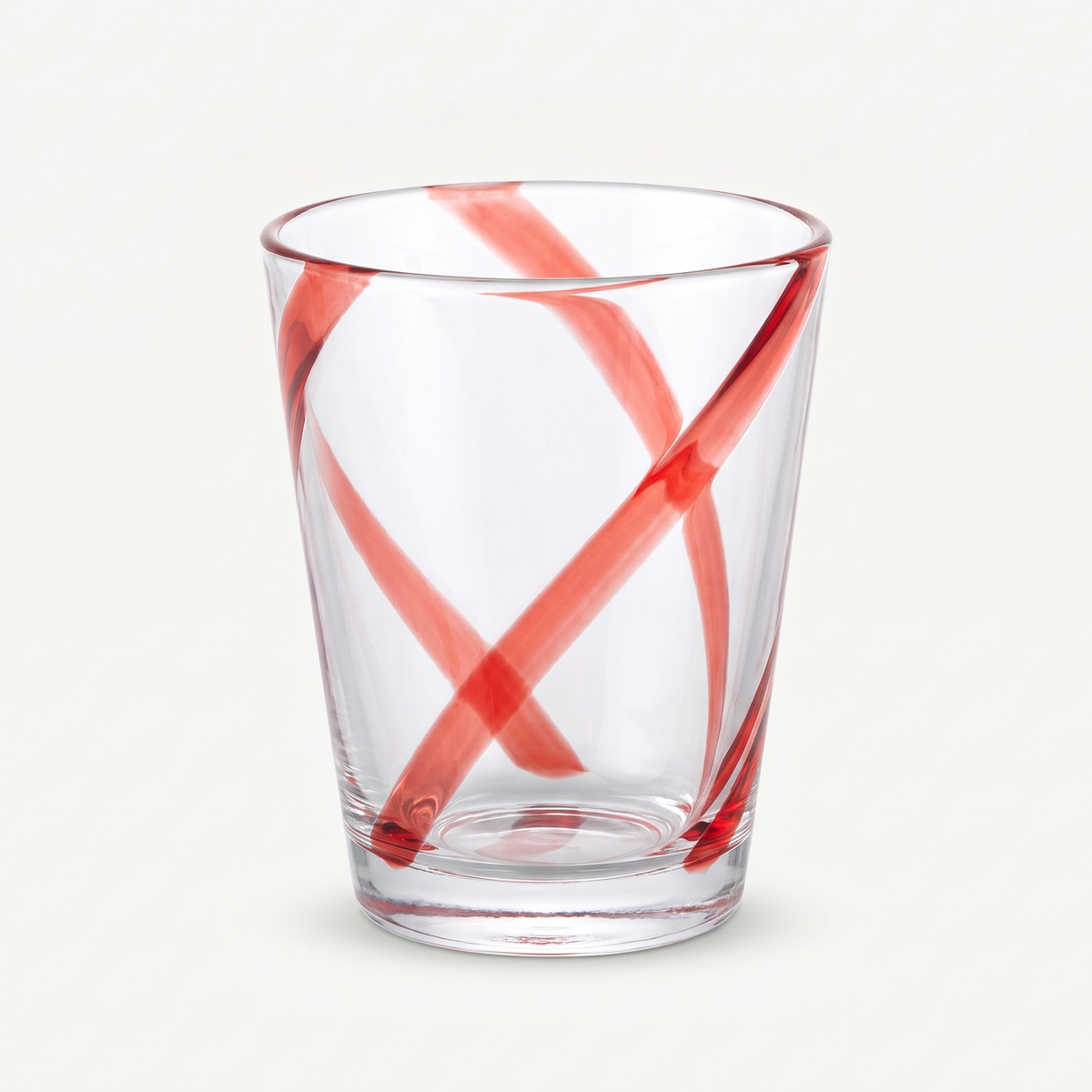 J-Line Waterglas 44 Cl Onbreekbaar Lijnen Assorti - 6 Stuks leeg
