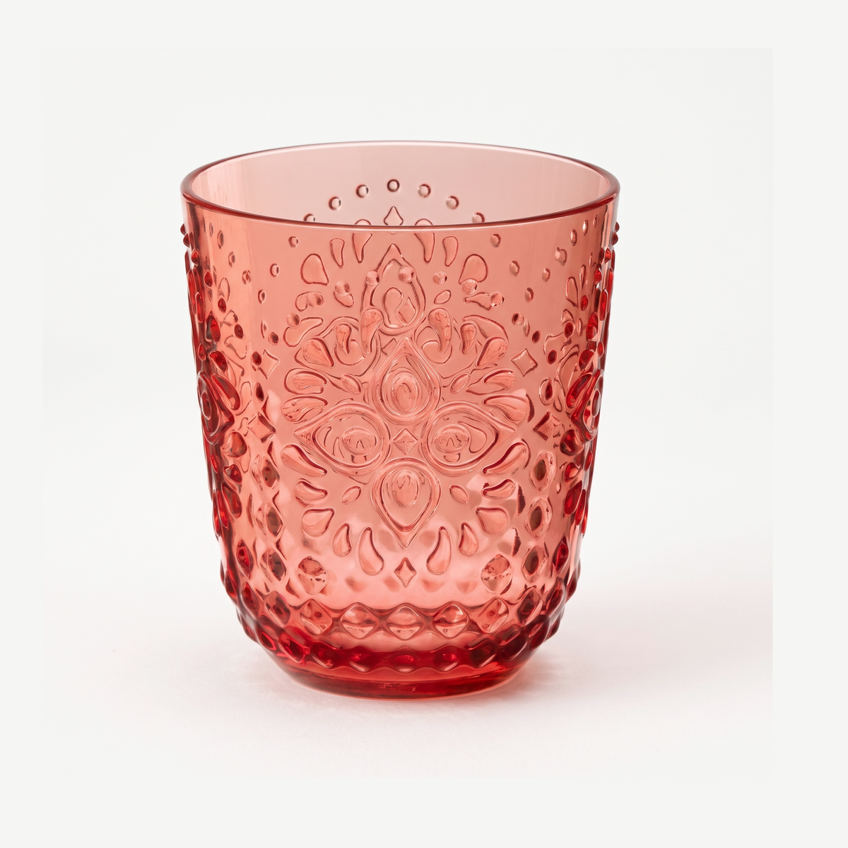 J-Line Waterglas 47,3 Cl Onbreekbaar Rood - 6 Stuks leeg
