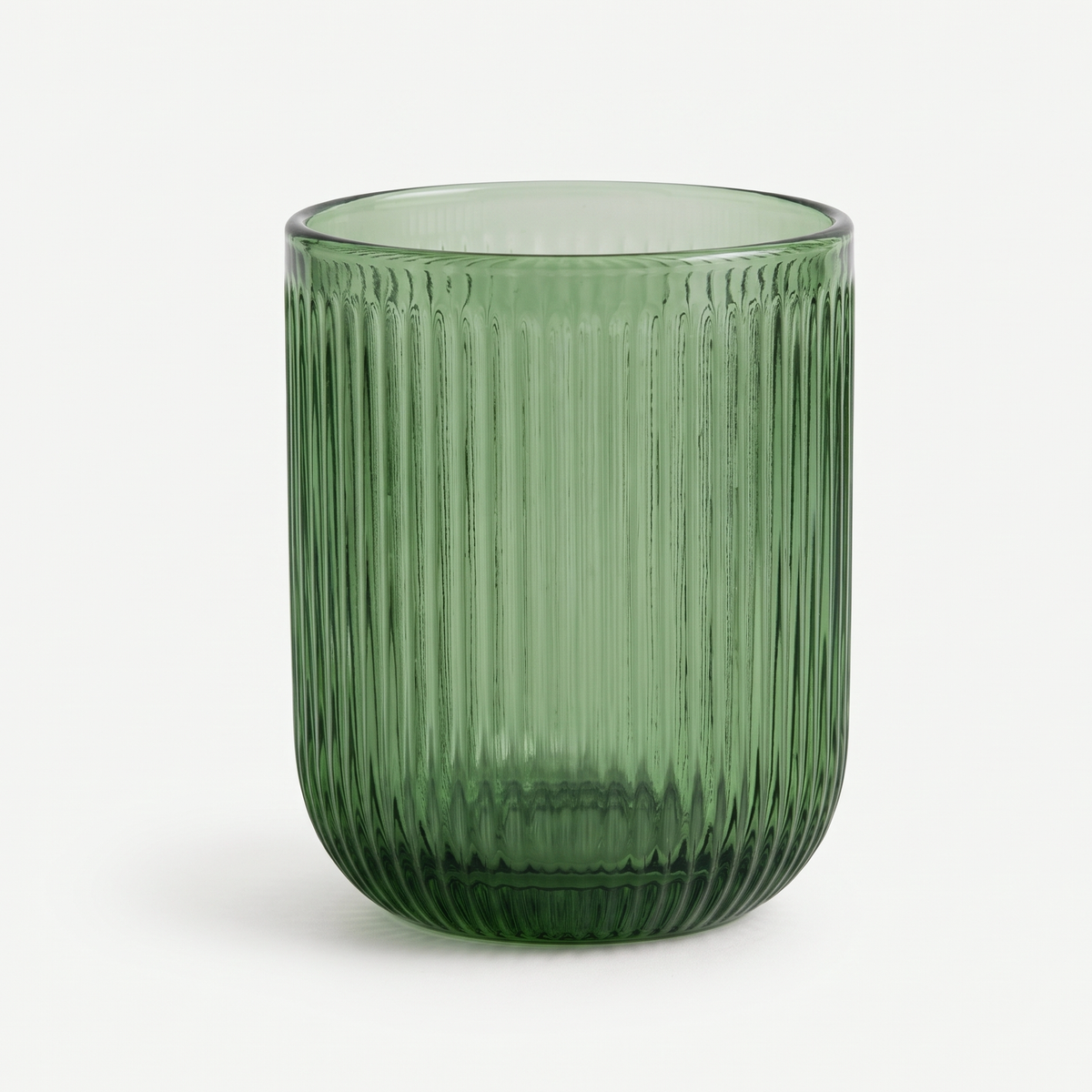 J-Line Waterglas Groen leeg op gebroken witte achtergrond