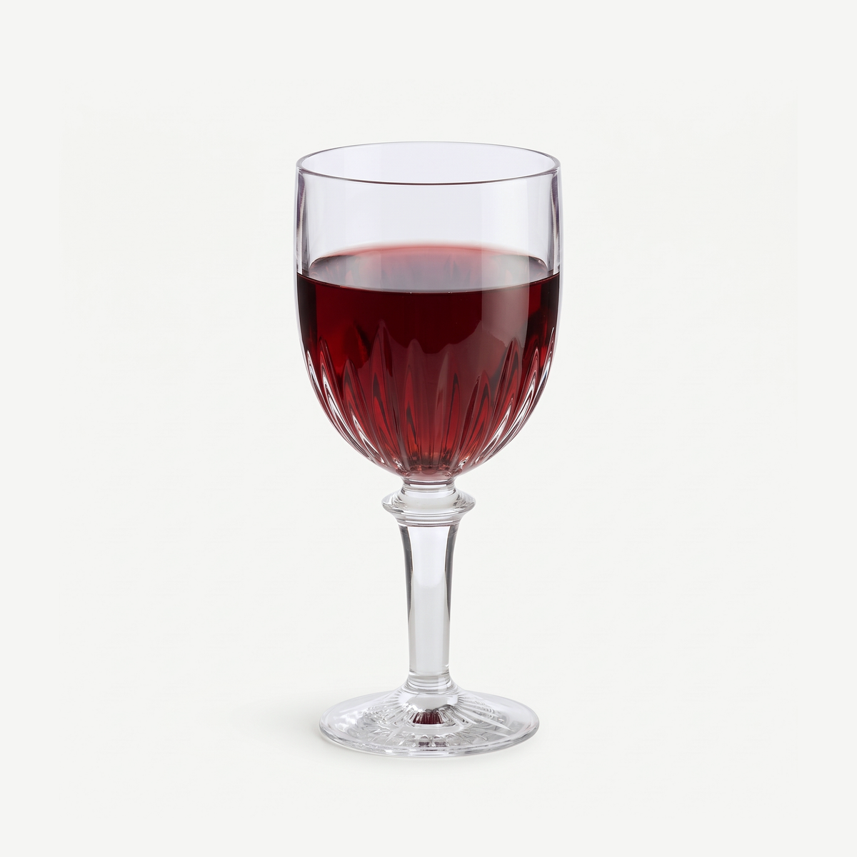 J-Line Wijnglas 46,3 Cl Acryl Transparant - 4 Stuks, gevuld glas