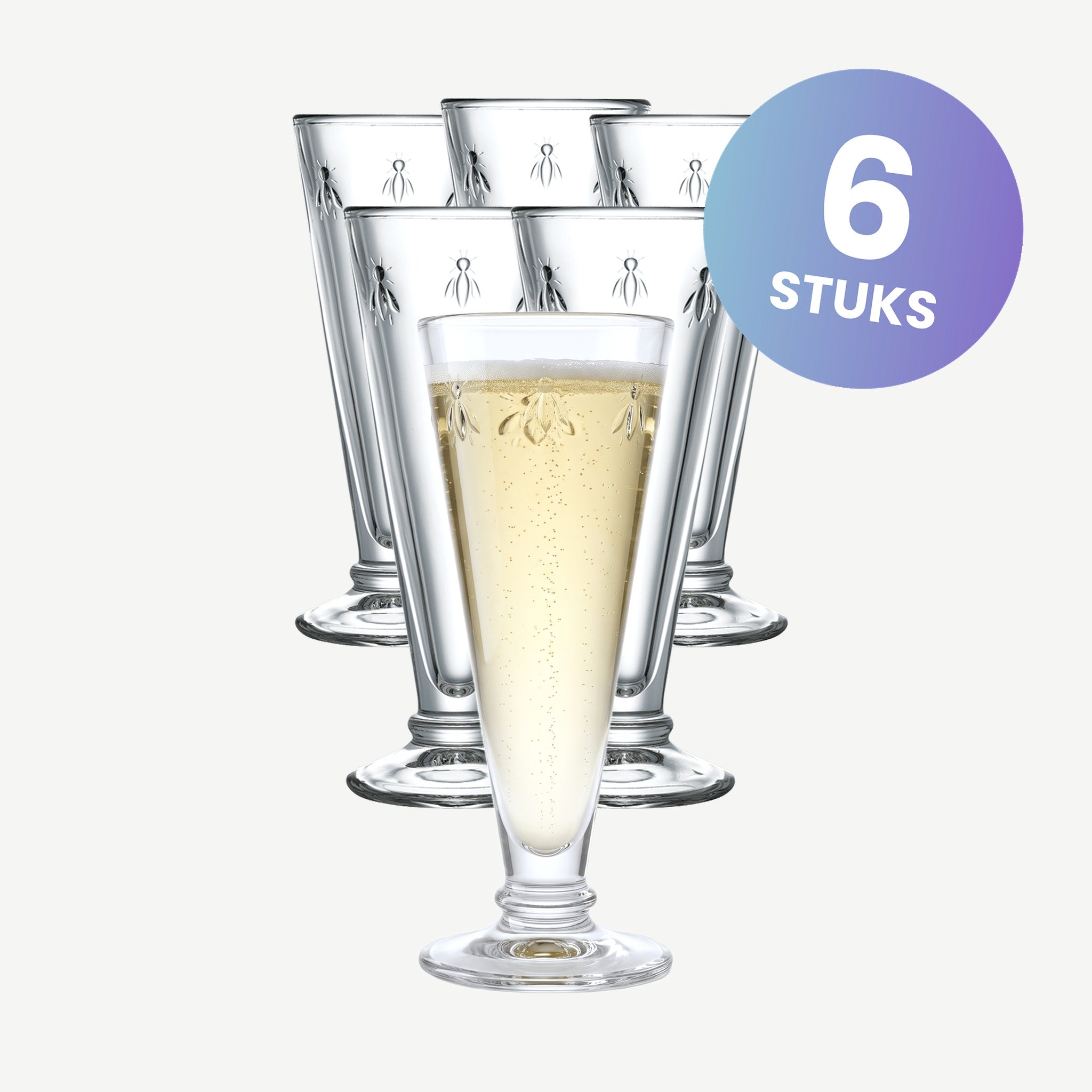 La Rochère Abeille Champagne Flute 15 cl - set van 6 glazen