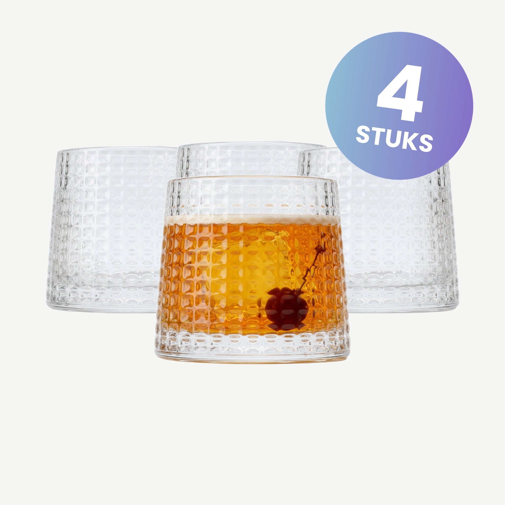 La Rochère Blossom Whiskey Glas 16 cl - set van 4 glazen