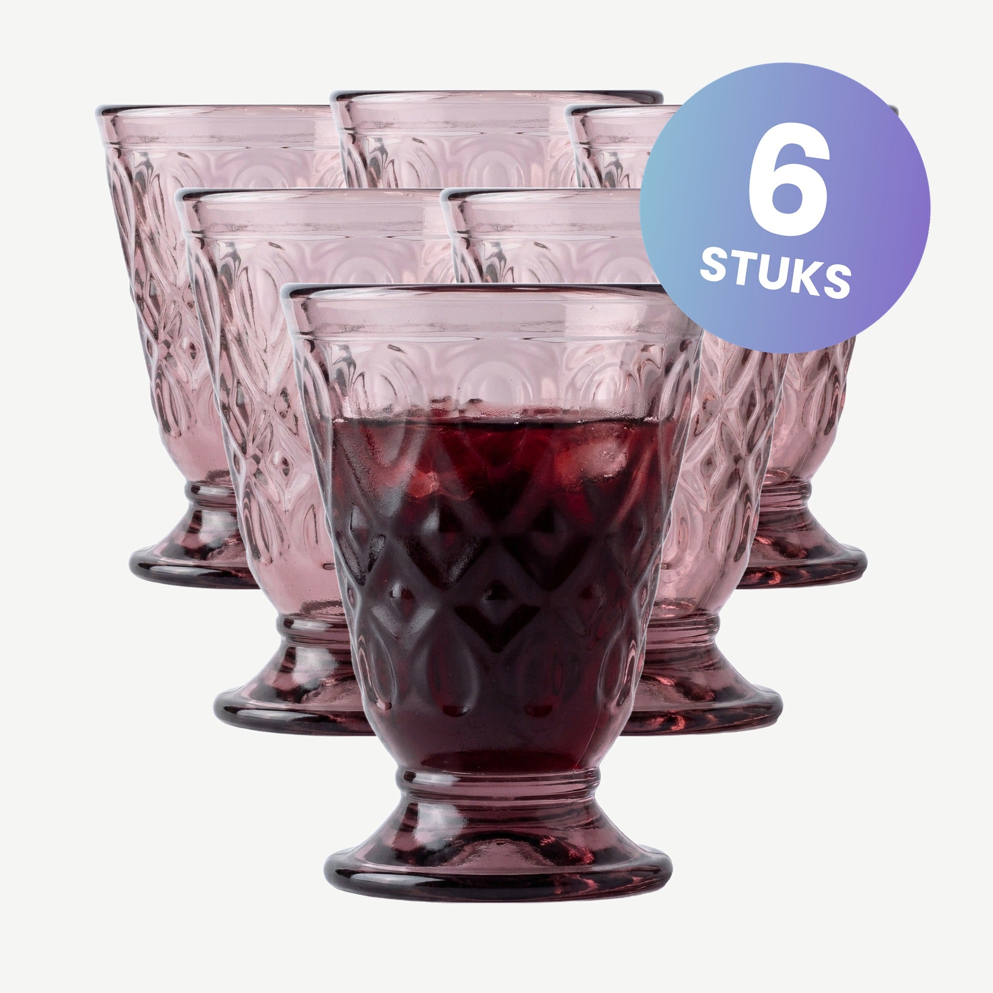 La Rochère Lyonnais Tumbler 20 Cl Oud Rose - set van 6 glazen