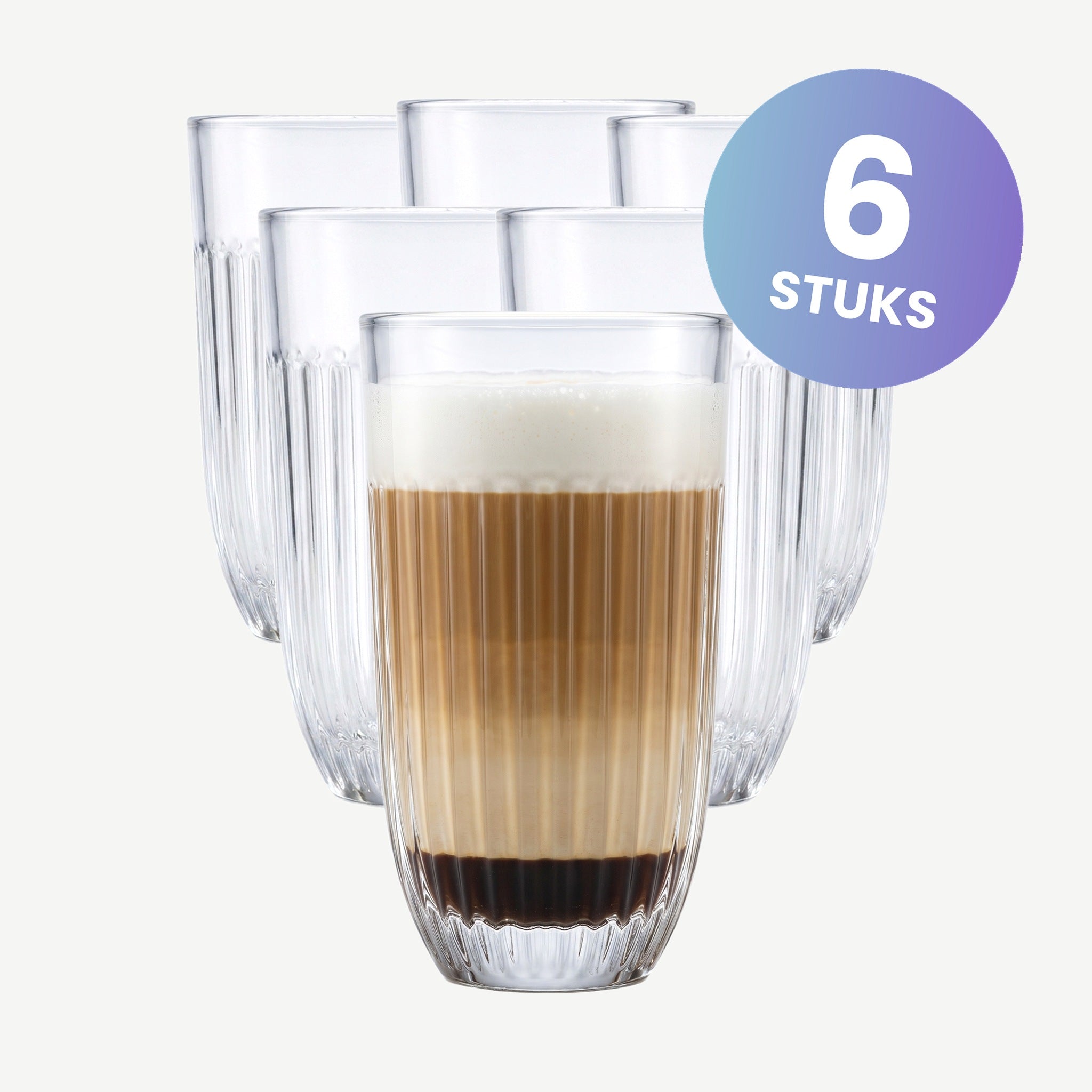 La Rochère Ouessant Latte Macchiato Glas 45 Cl - set van 6 glazen