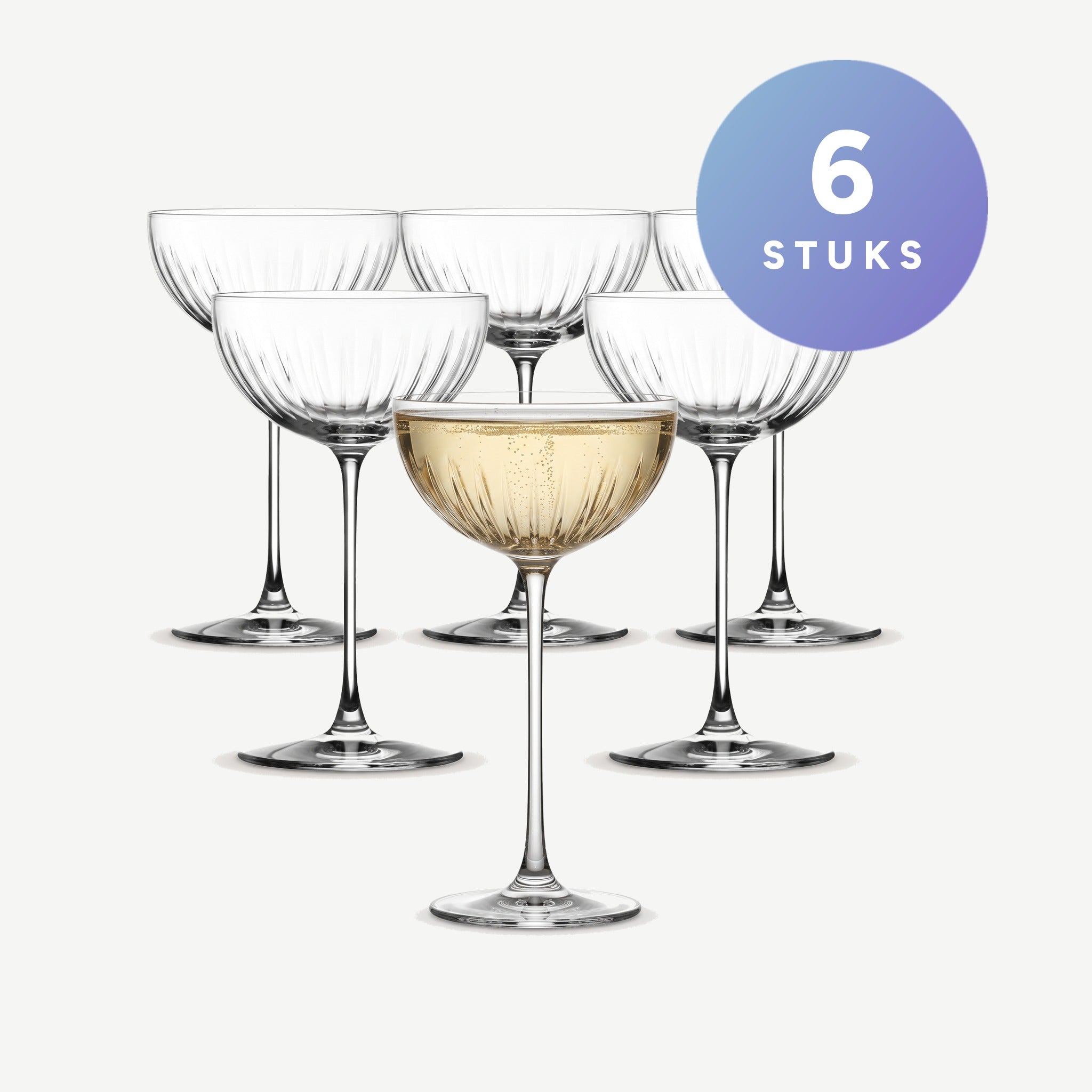 Lehmann Roma Champagneglas / Coupe 22 Cl set van 6 glazen