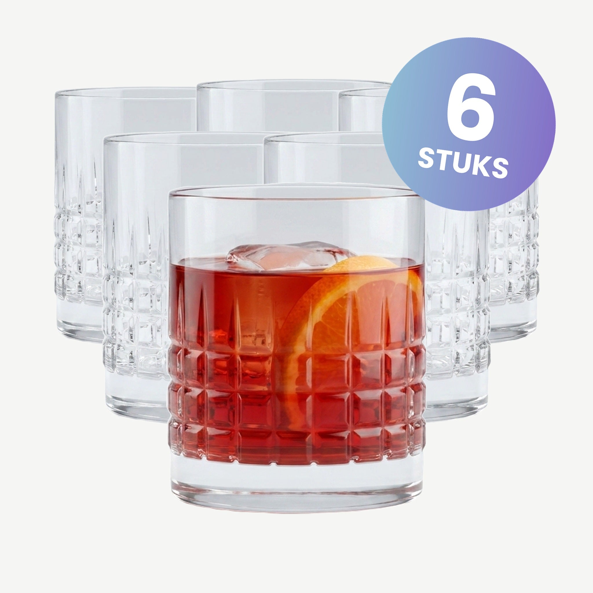 Luigi Bormioli Mixology Charme Tumbler D.O.F. 38 Cl  - set van 6 glazen