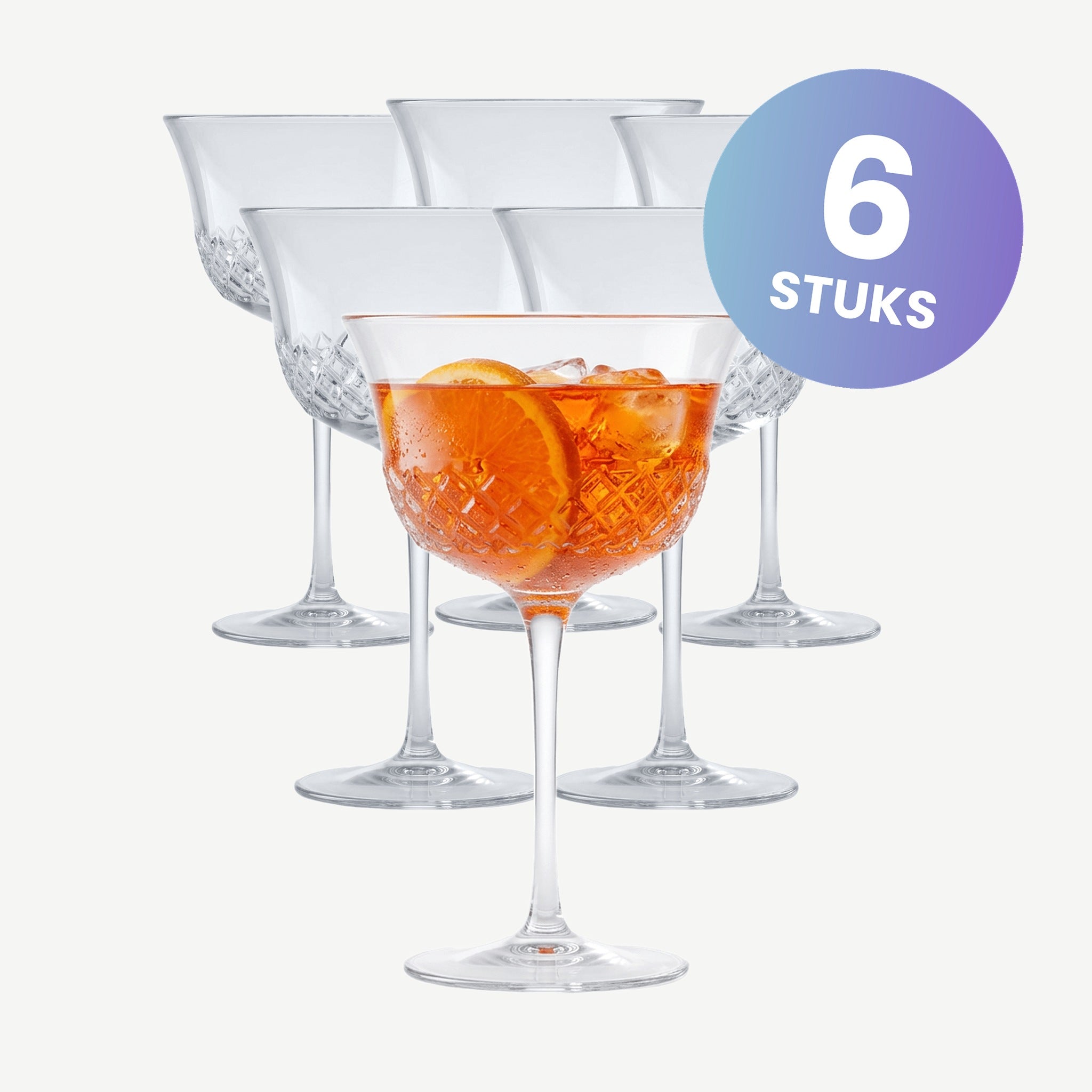Luigi Bormioli Roma 1960 Cocktailglas Fizz 26 Cl  - set van 6 glazen
