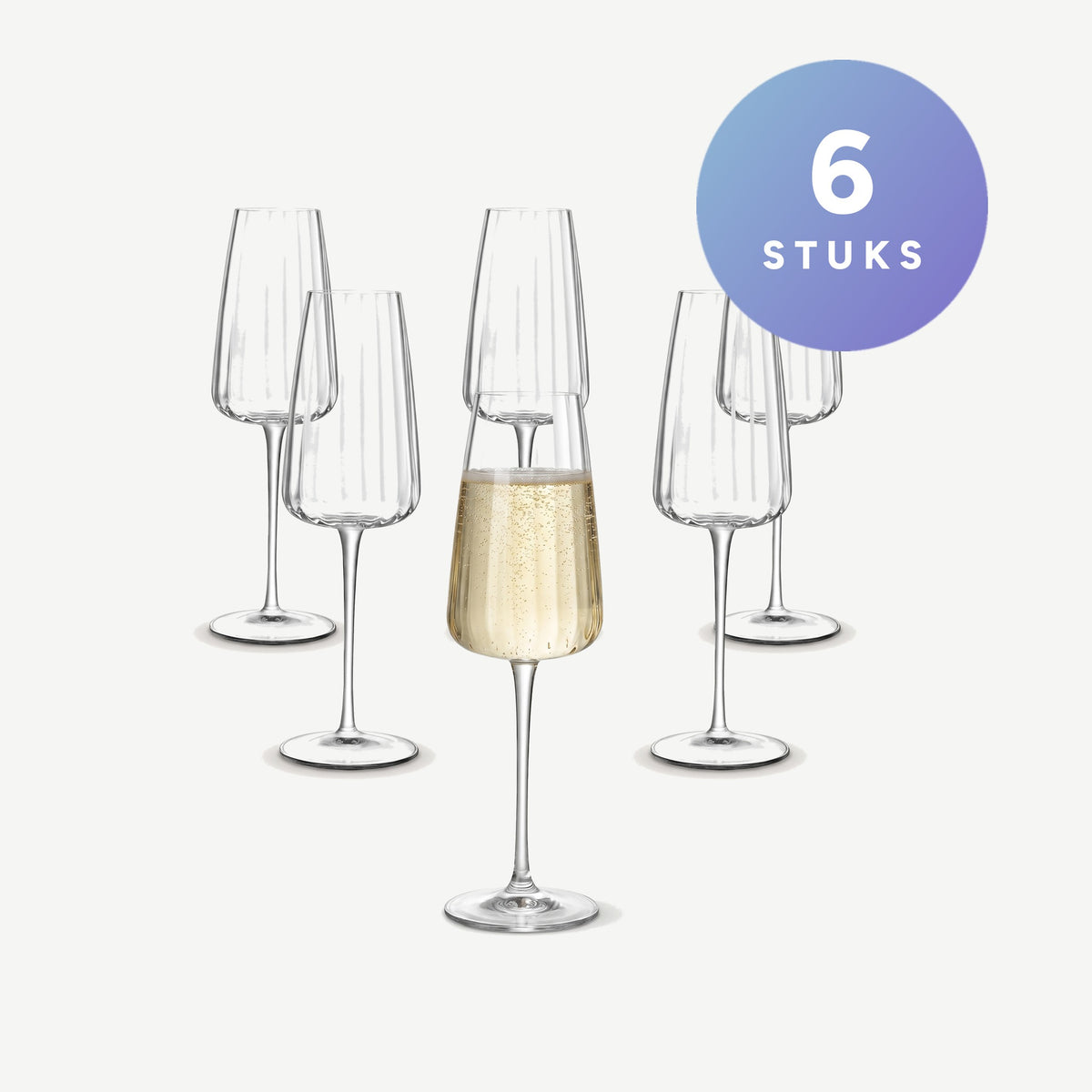 Luigi Bormioli Speakeasies Swing Champagneglas / Flutes 21 Cl set van 6 glazen