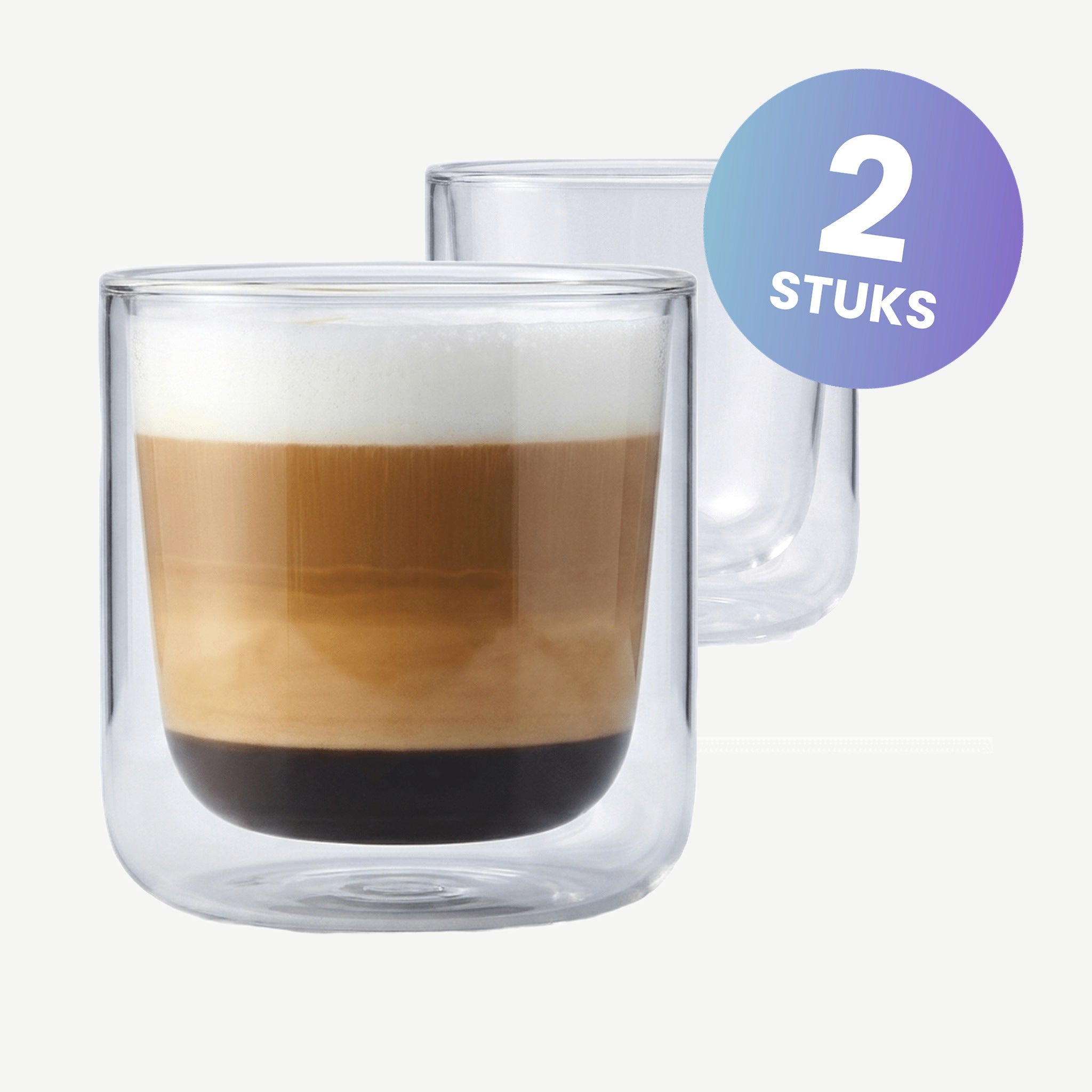 Luigi Bormioli Thermic Glass Koffieglas 24 Cl Cylindrical - set van 2 glazen