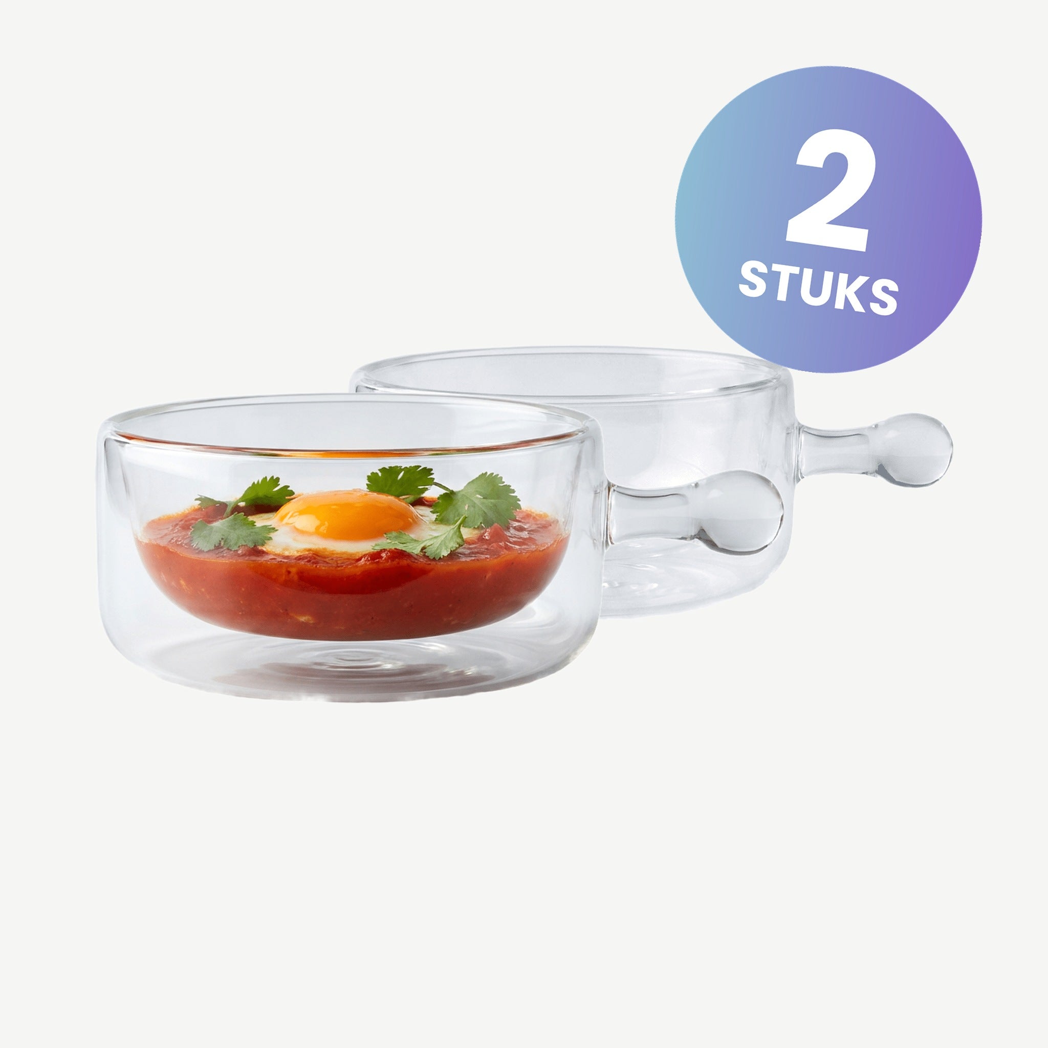 Luigi Bormioli Thermic Glass Kommetje Tegamino 16 Cl - set van 2 glazen