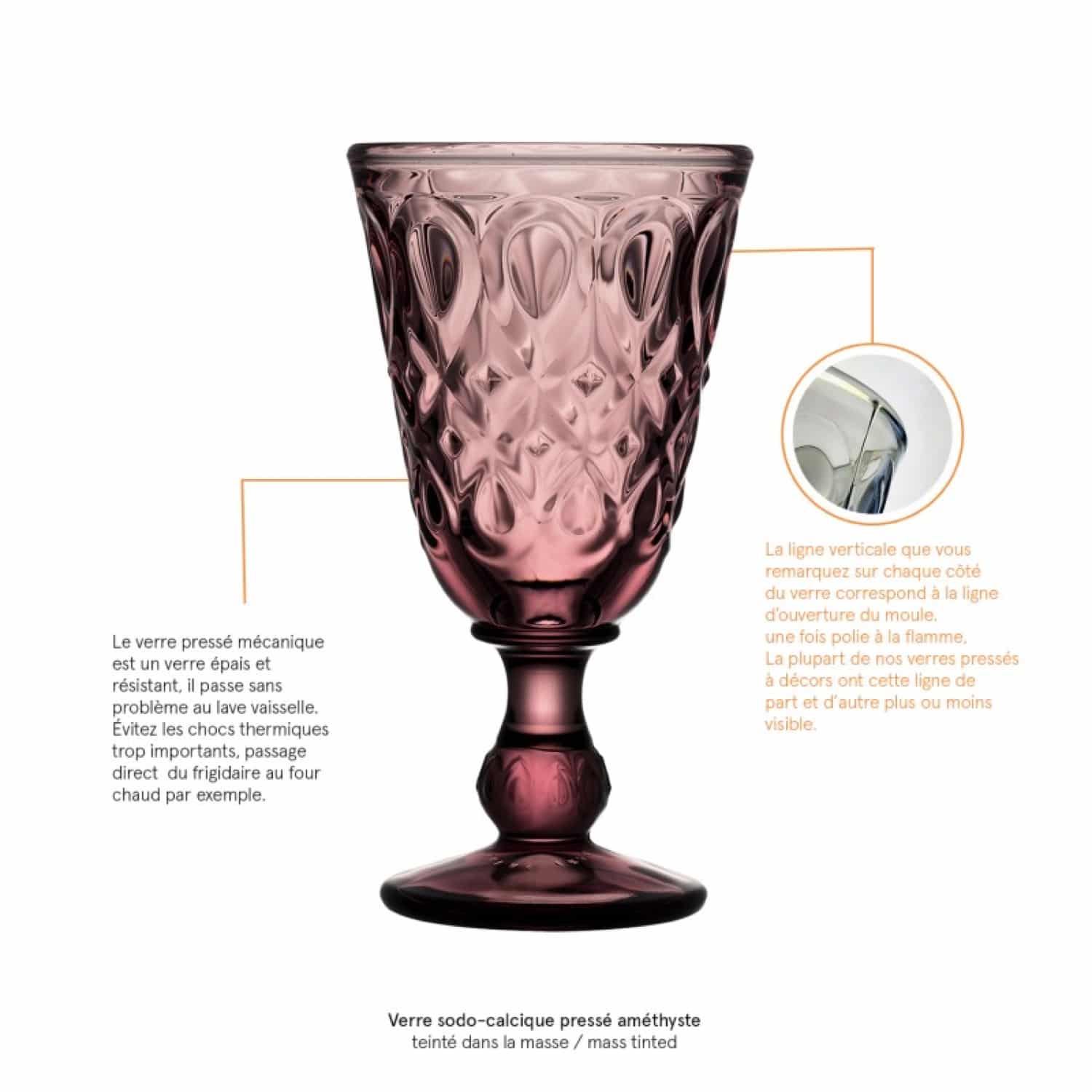 La Rochère Lyonnais Wijnglas 23 Cl Oud Rose - 6 Stuks - Glazen.nl