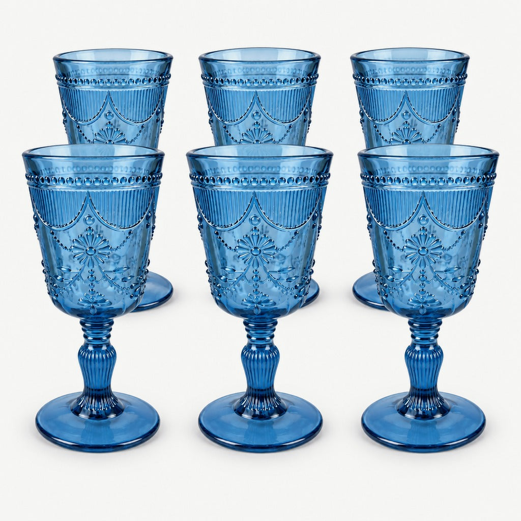 Fortessa Debutante Allround Glas 28 cl Cornflower Blauw - 6 Stuks set