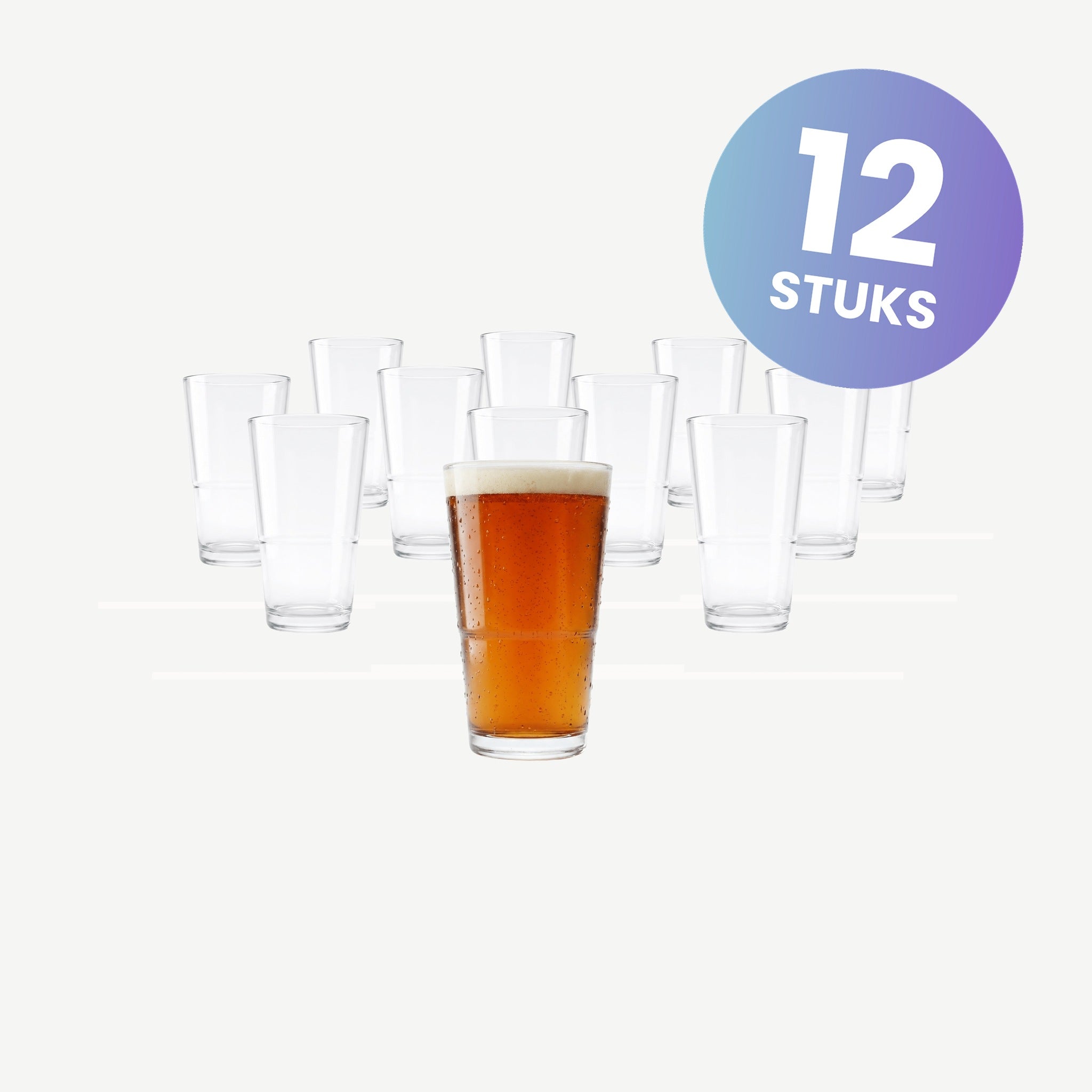 Mammoet Budgetline Amsterdam Bierglas / Vaasje 29 Cl Klein - set van 12 glazen