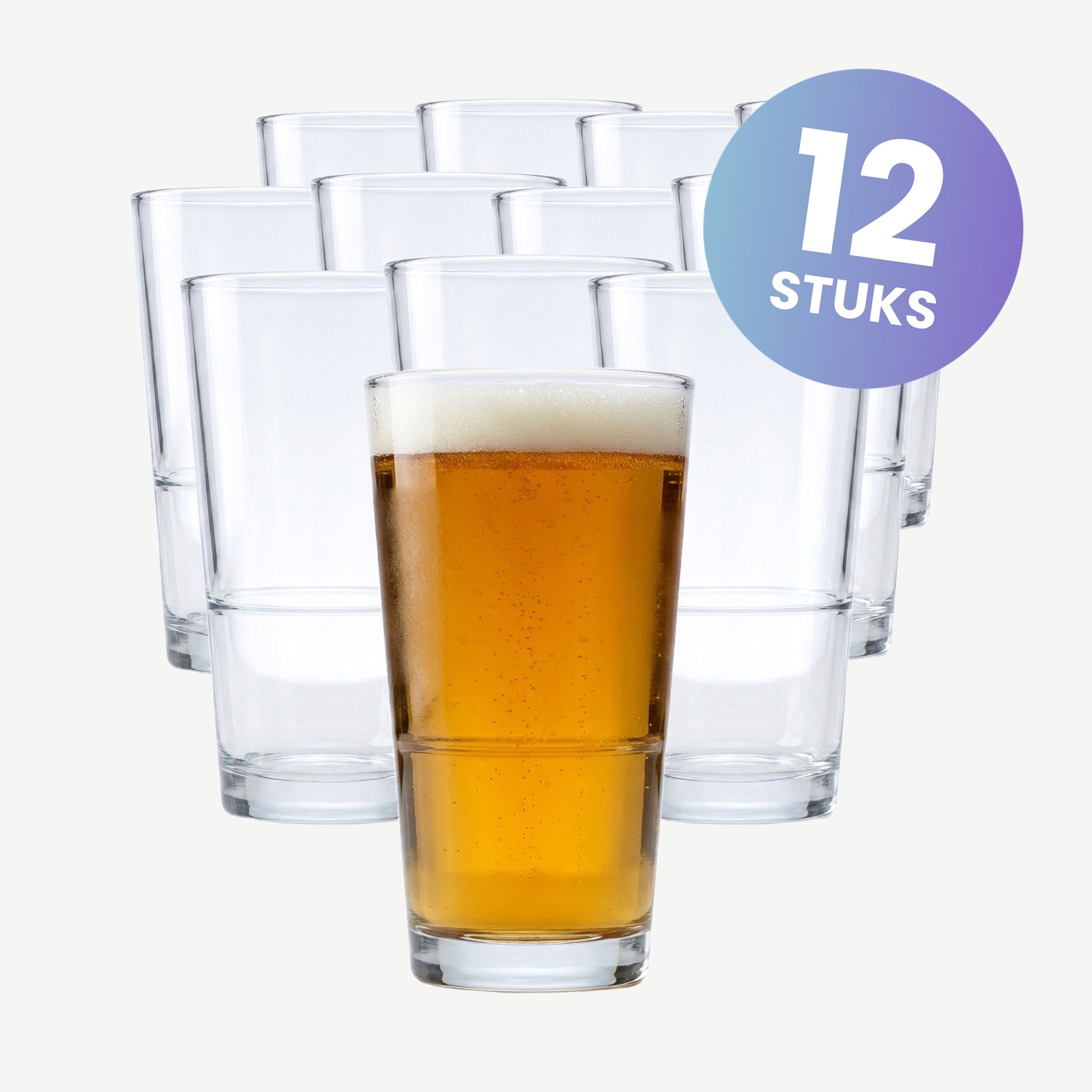 Mammoet Budgetline Amsterdam Bierglas / Vaasje 34 Cl - set van 12 glazen