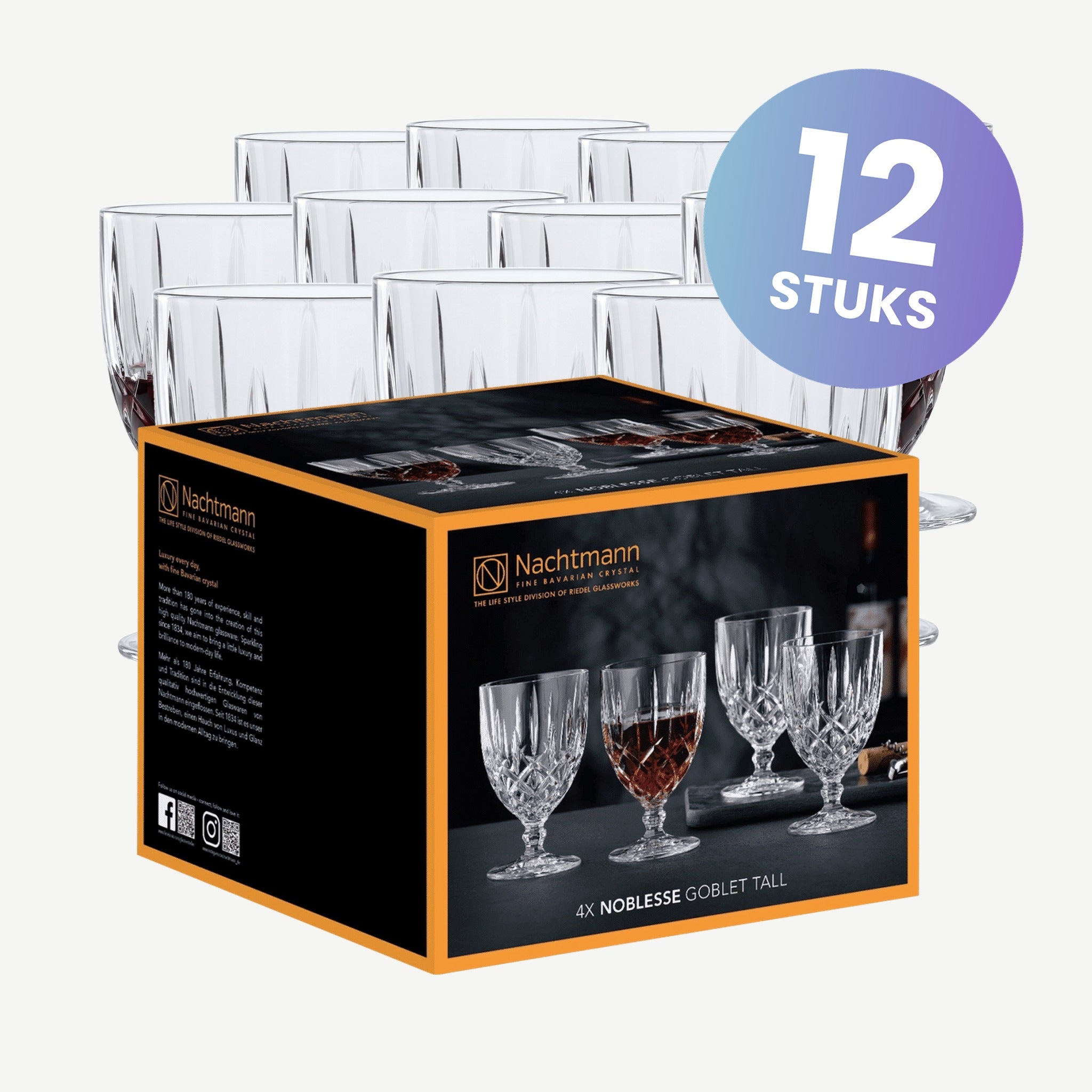 Nachtmann Noblesse Goblet 35 Cl Hoog - set van 12 glazen