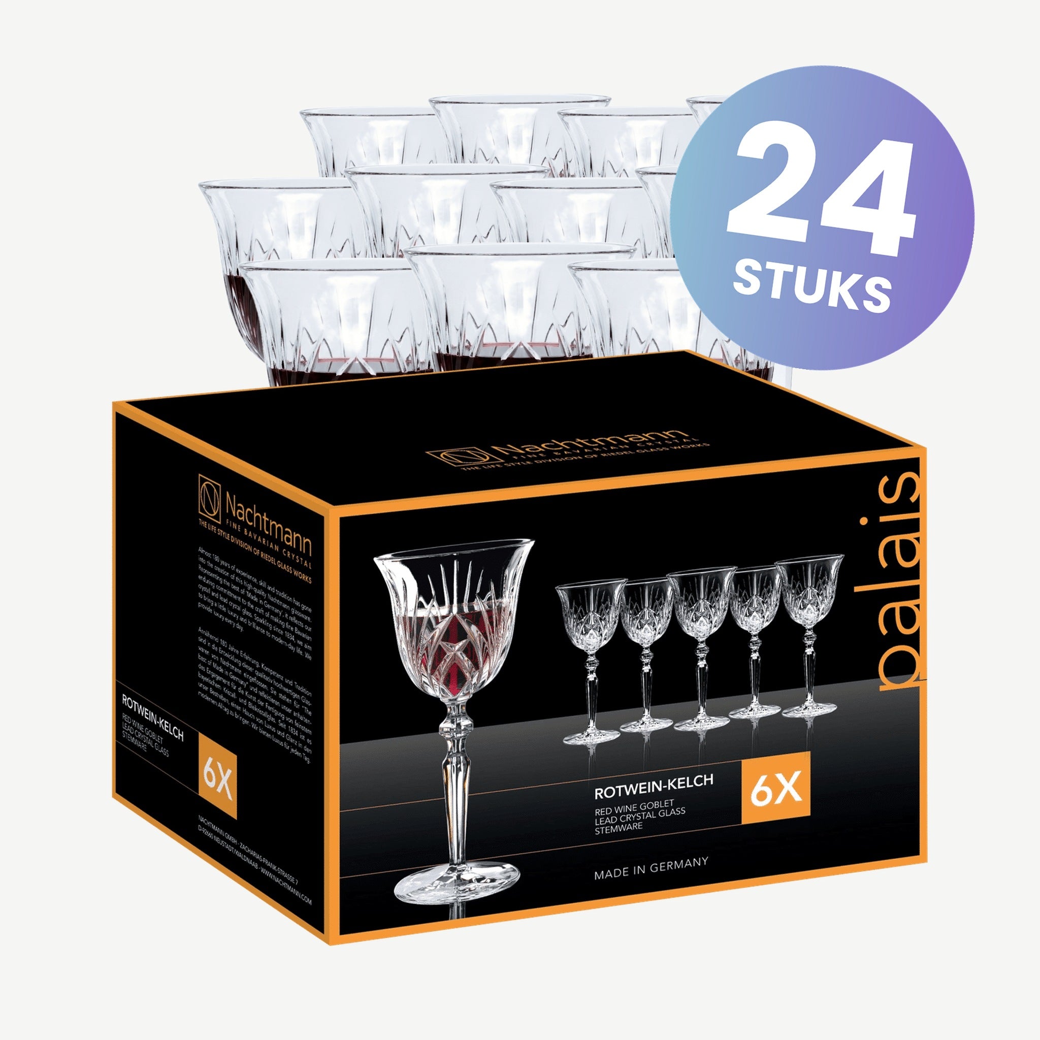 Nachtmann Palais Wijnglas 23 Cl - set van 24 glazen