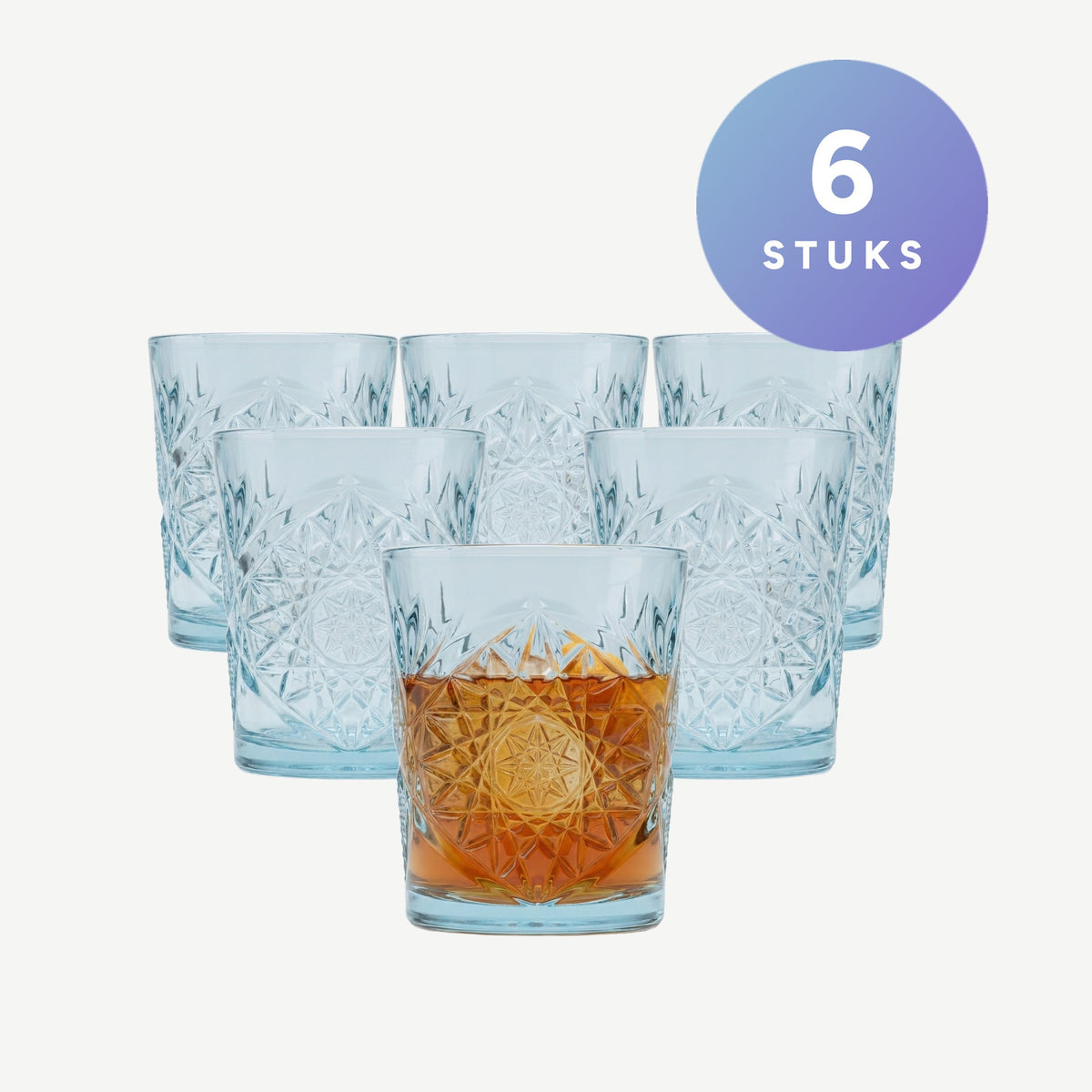 Onis Icon Tumbler 35 Cl Licht Blauw set van 6 glazen