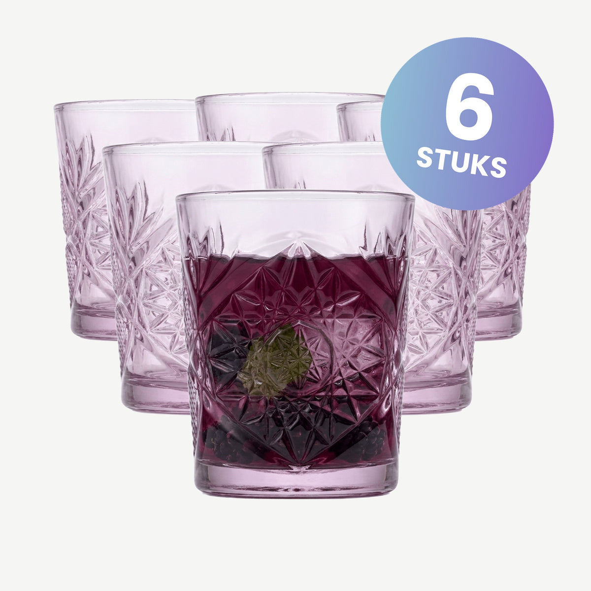Onis Icon Tumbler 35 Cl Licht Paars - set van 6 glazen