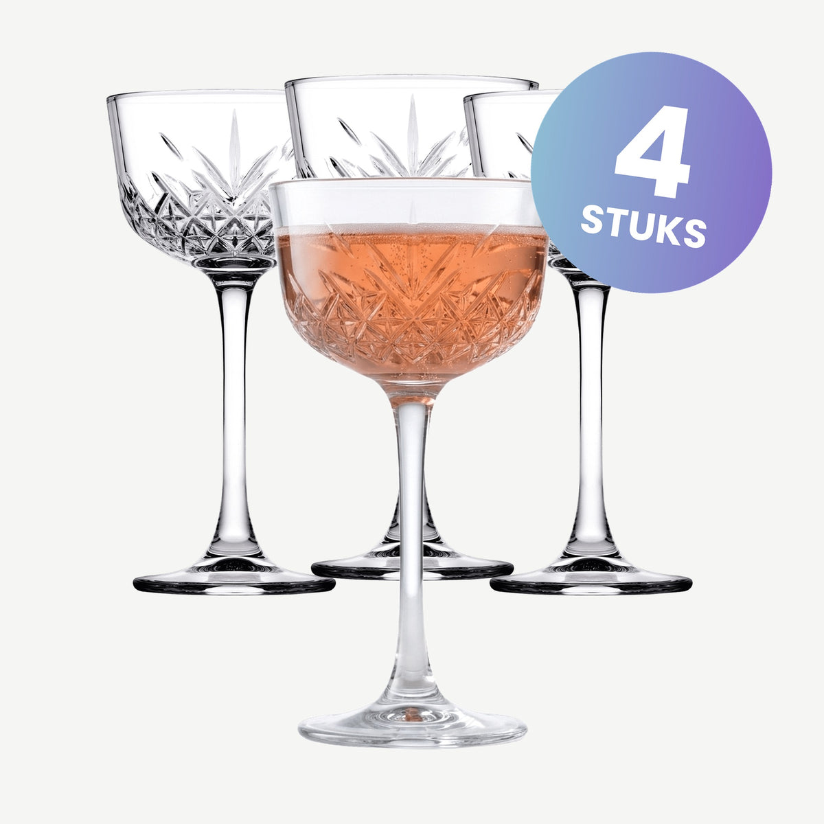 Pasabahce Timeless Champagneglas / Coupe 16 Cl - set van 4 glazen