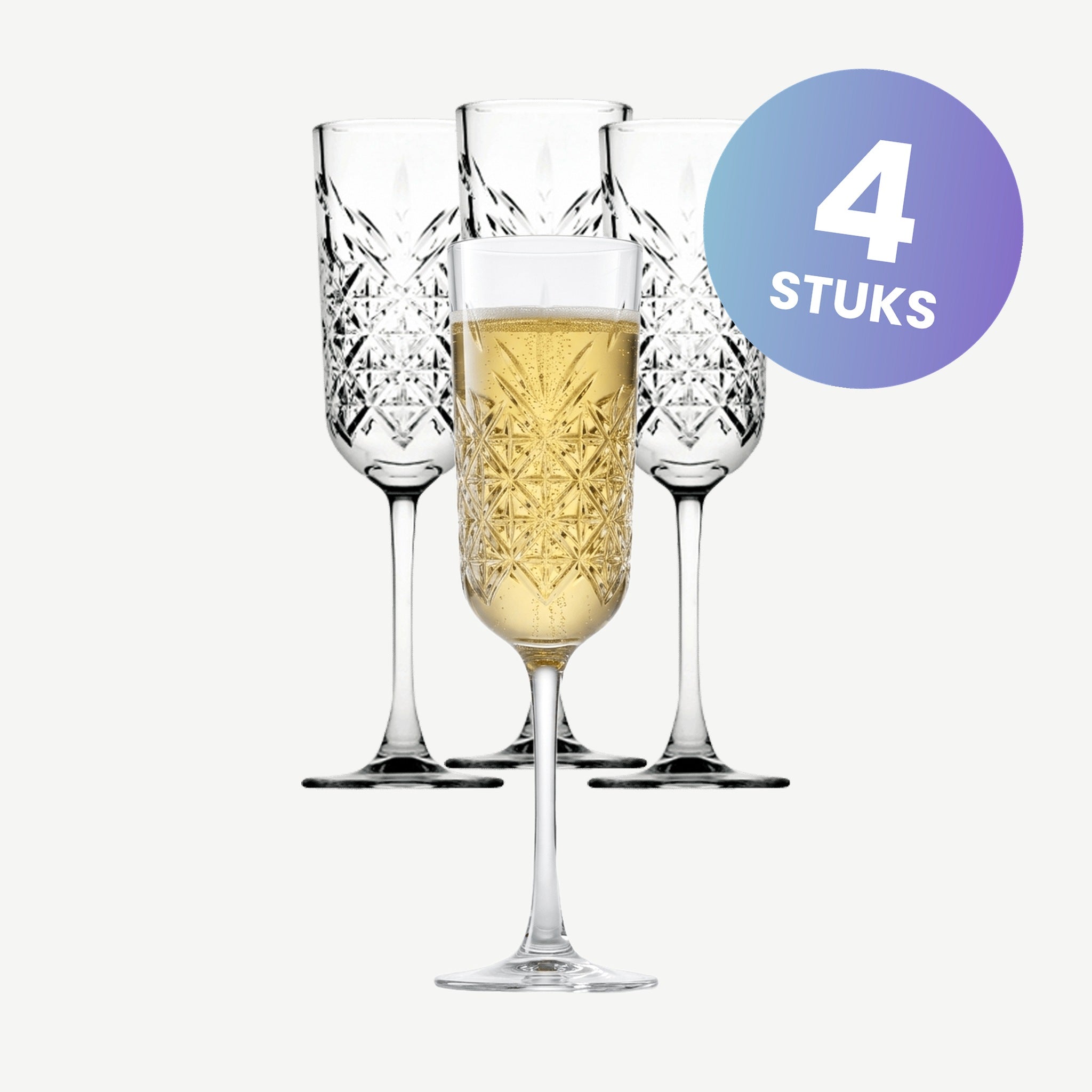 Pasabahce Timeless Champagneglas / Flute 17,5 Cl - set van 4 glazen