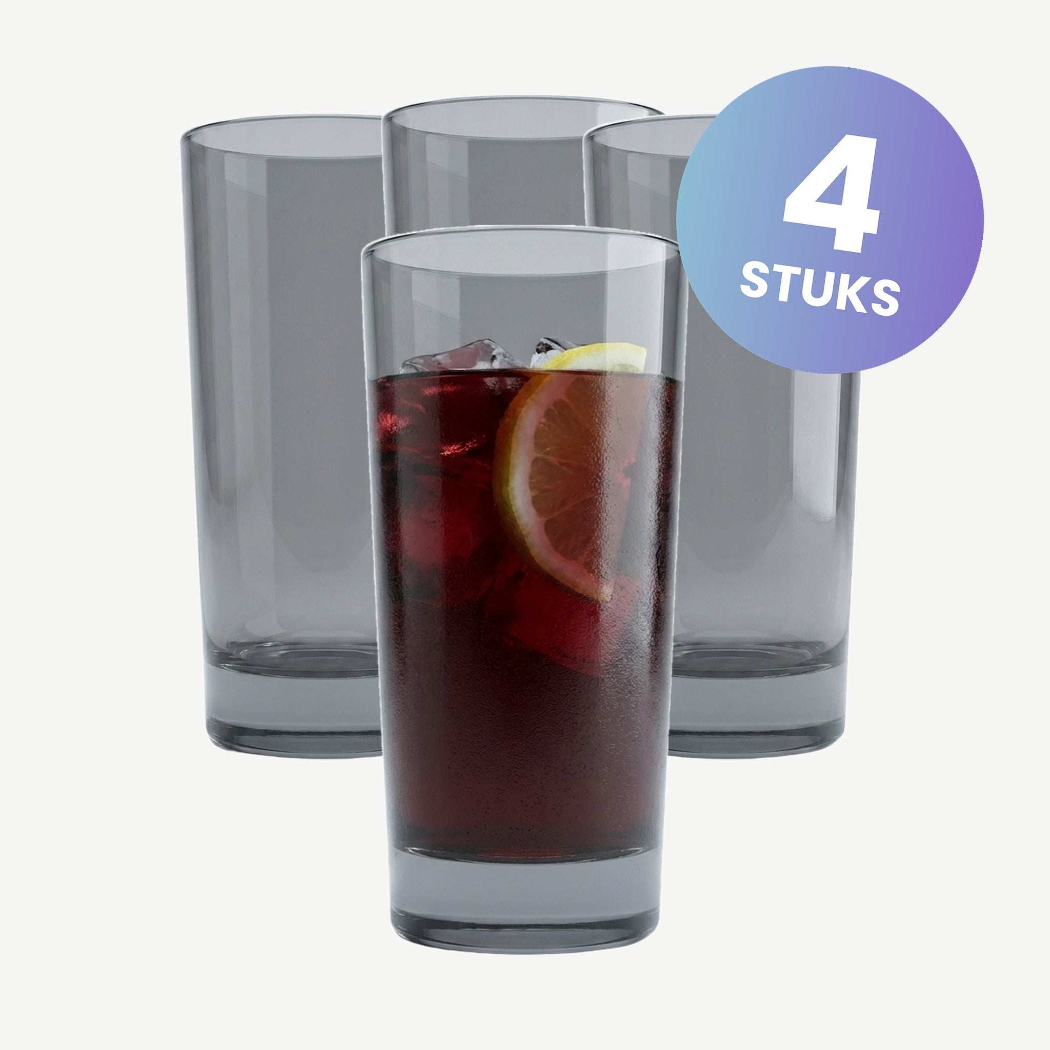 Pasabahce Timeless Longdrinkglas 45 Cl Grijs - set van 4 glazen