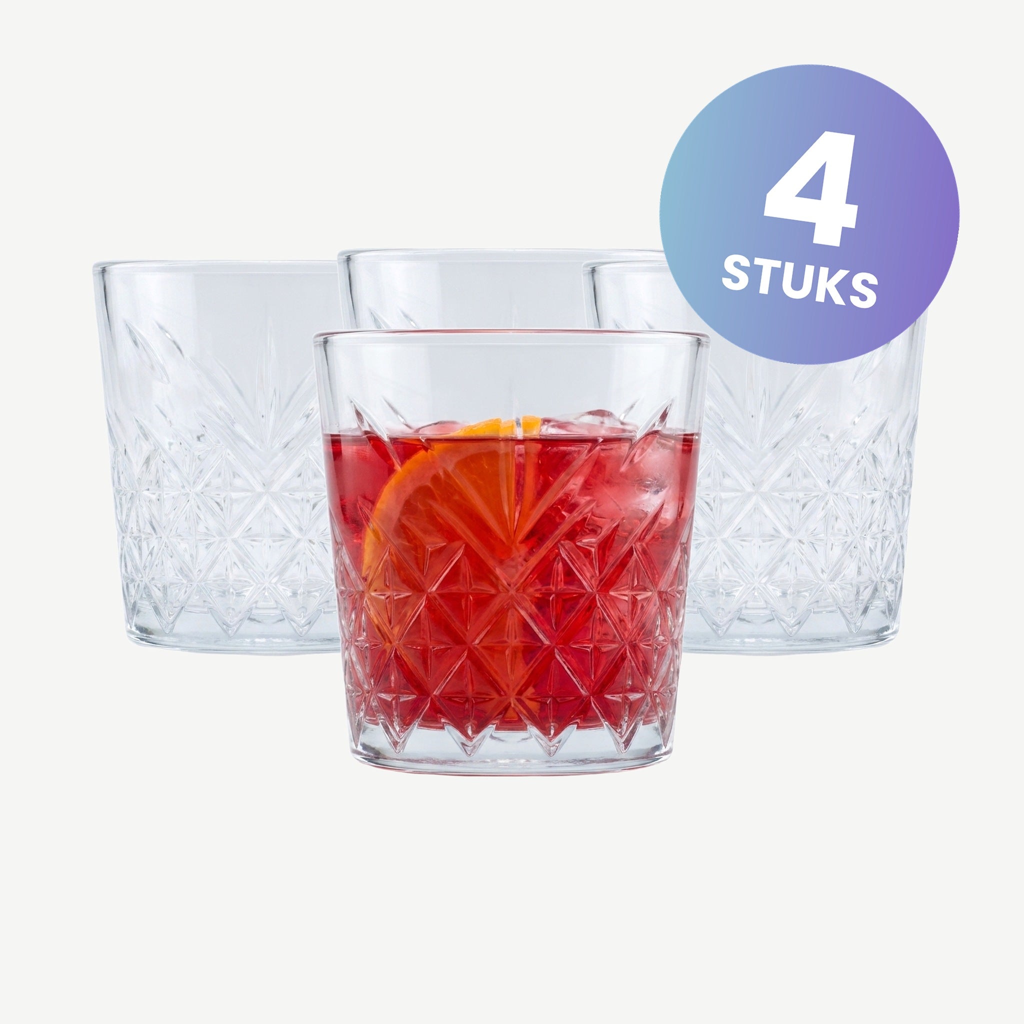 Pasabahce Timeless Tumbler 35,5 Cl Stapelbaar - set van 4 glazen