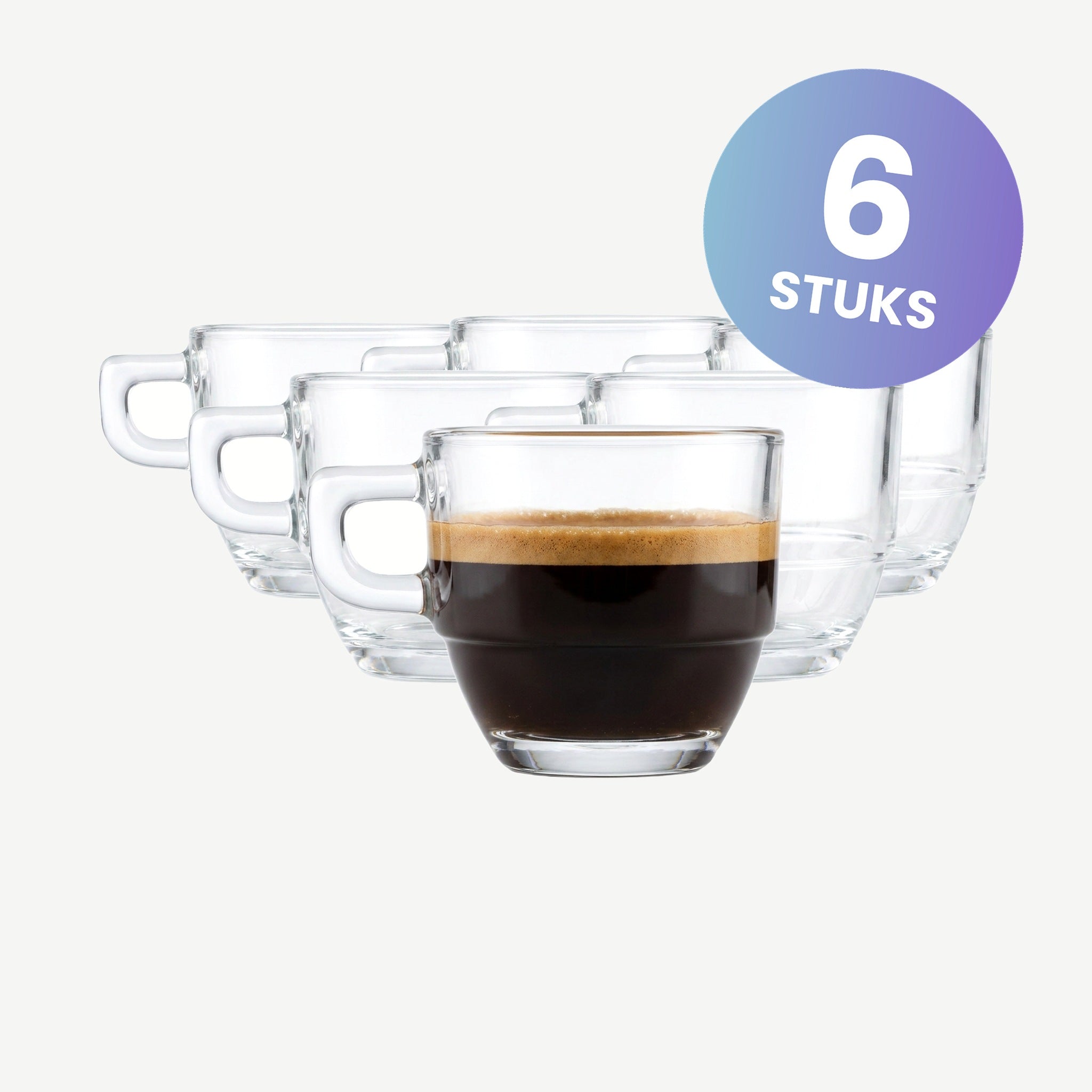 RCR Caffè Kop Stapelbaar 8 Cl - set van 6 glazen