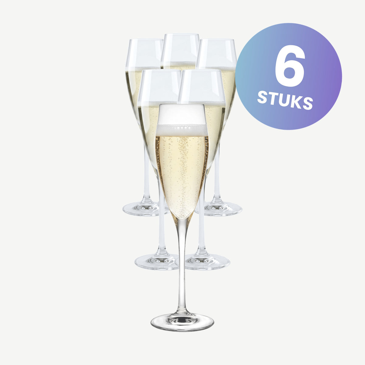 RCR Ego Champagne Flute 18 Cl - set van 6 glazen
