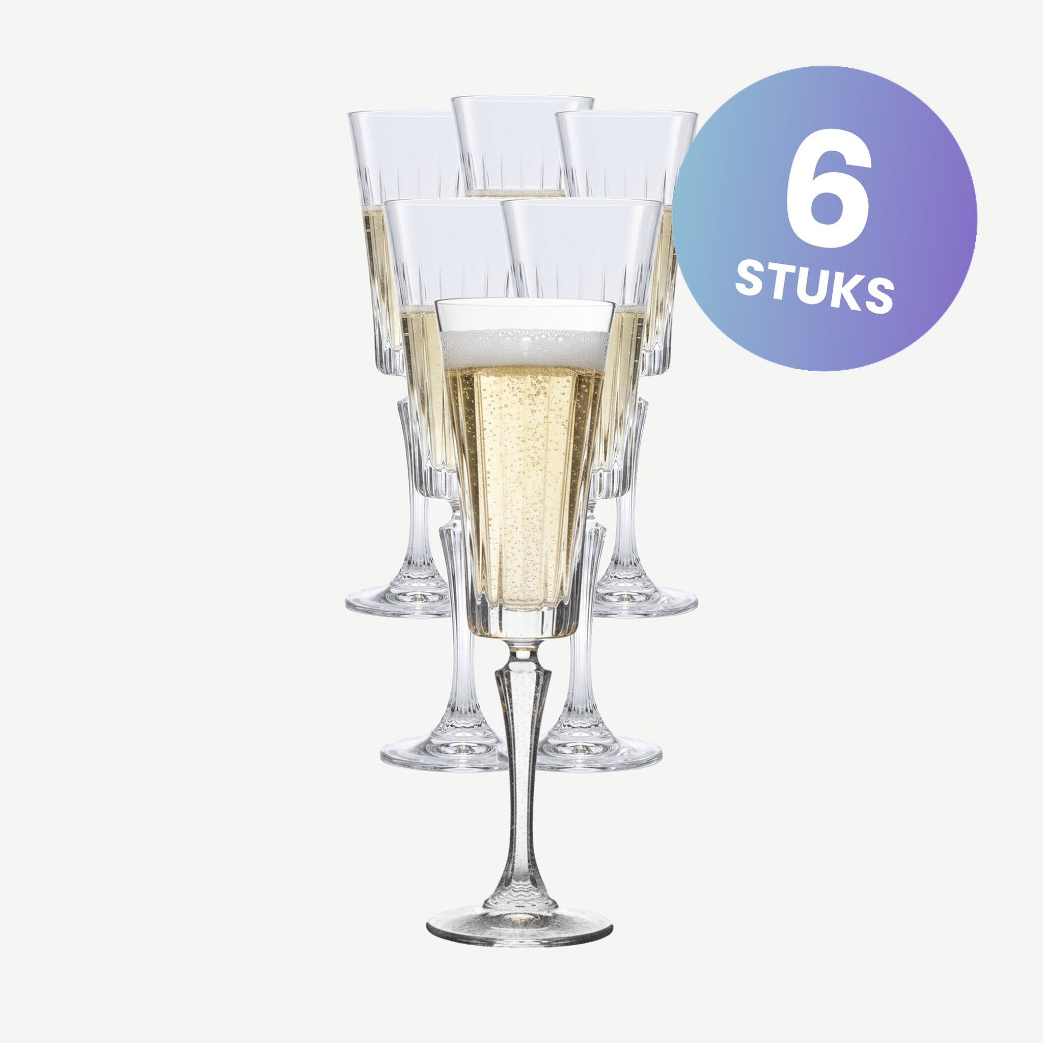 RCR Timeless Champagne Flute 21 Cl - set van 6 glazen