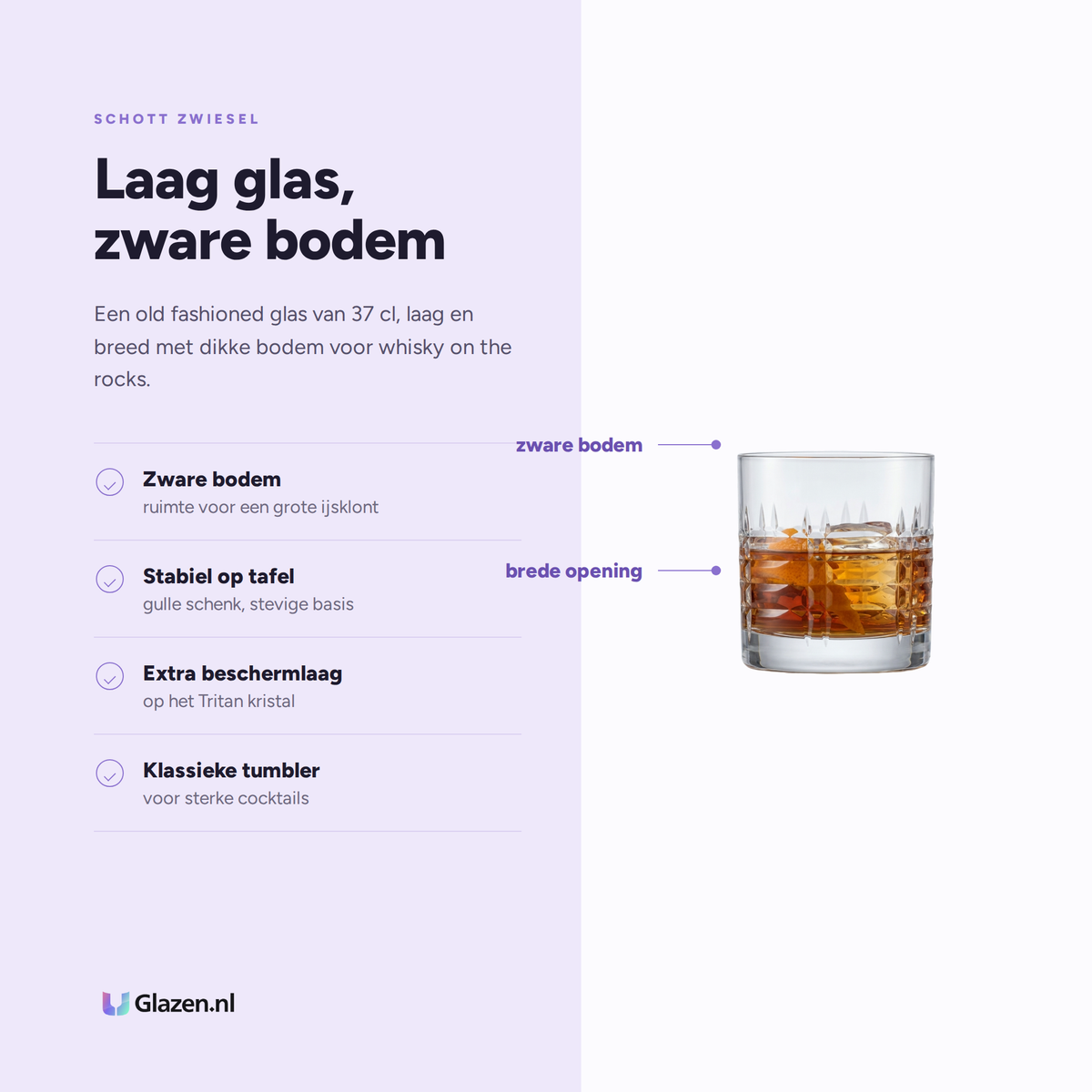 Eigenschappen van Schott Zwiesel Basic Bar Selection Classic Old Fashioned Glas 37 Cl