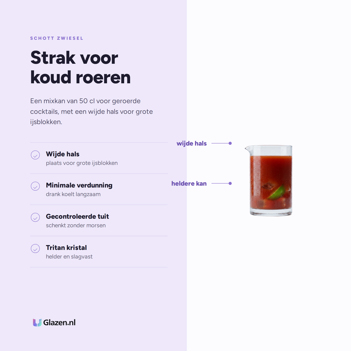 Eigenschappen van Schott Zwiesel Basic Bar Selection Mixkan 50 Cl