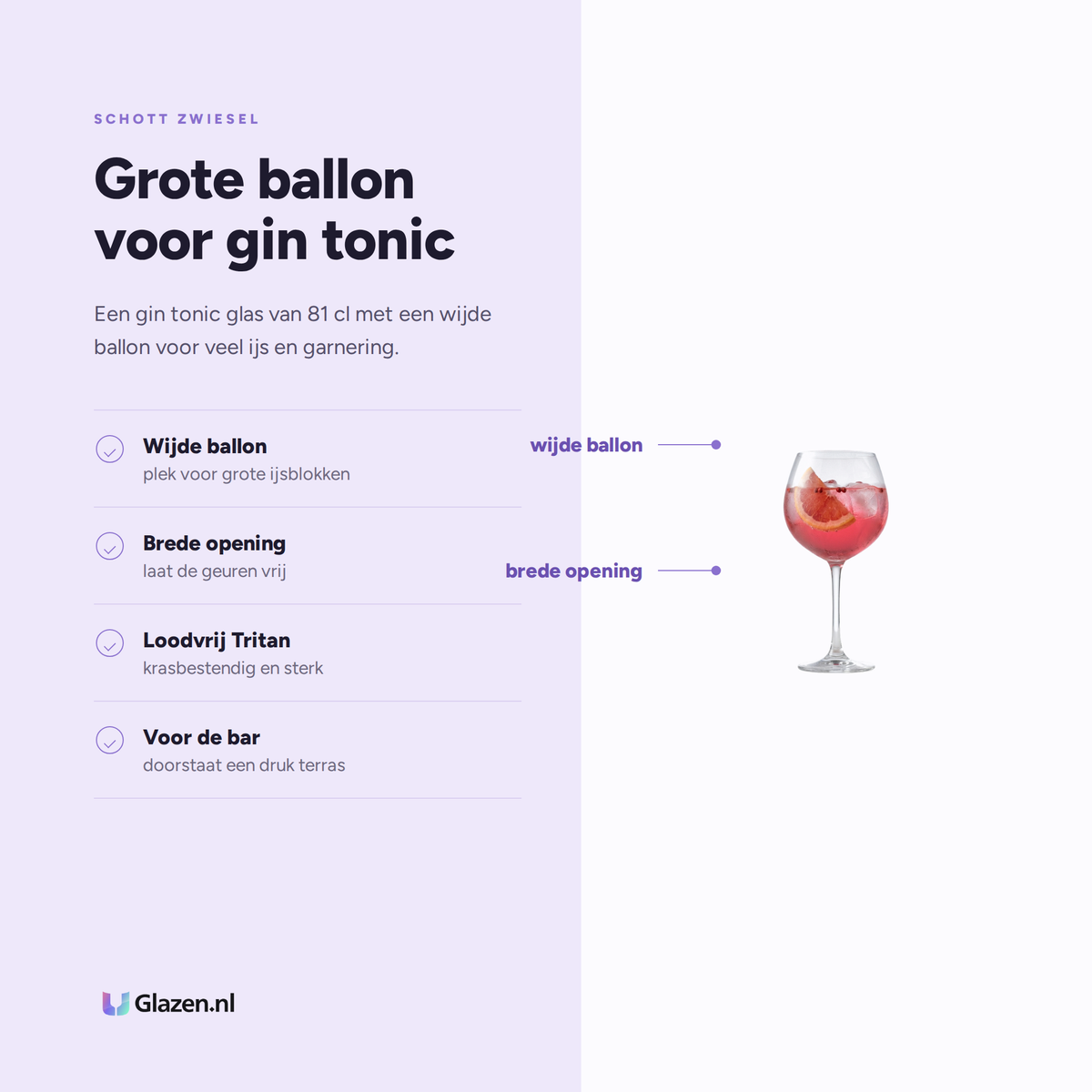Eigenschappen van Schott Zwiesel Classico Gin Tonic Glas 81 Cl