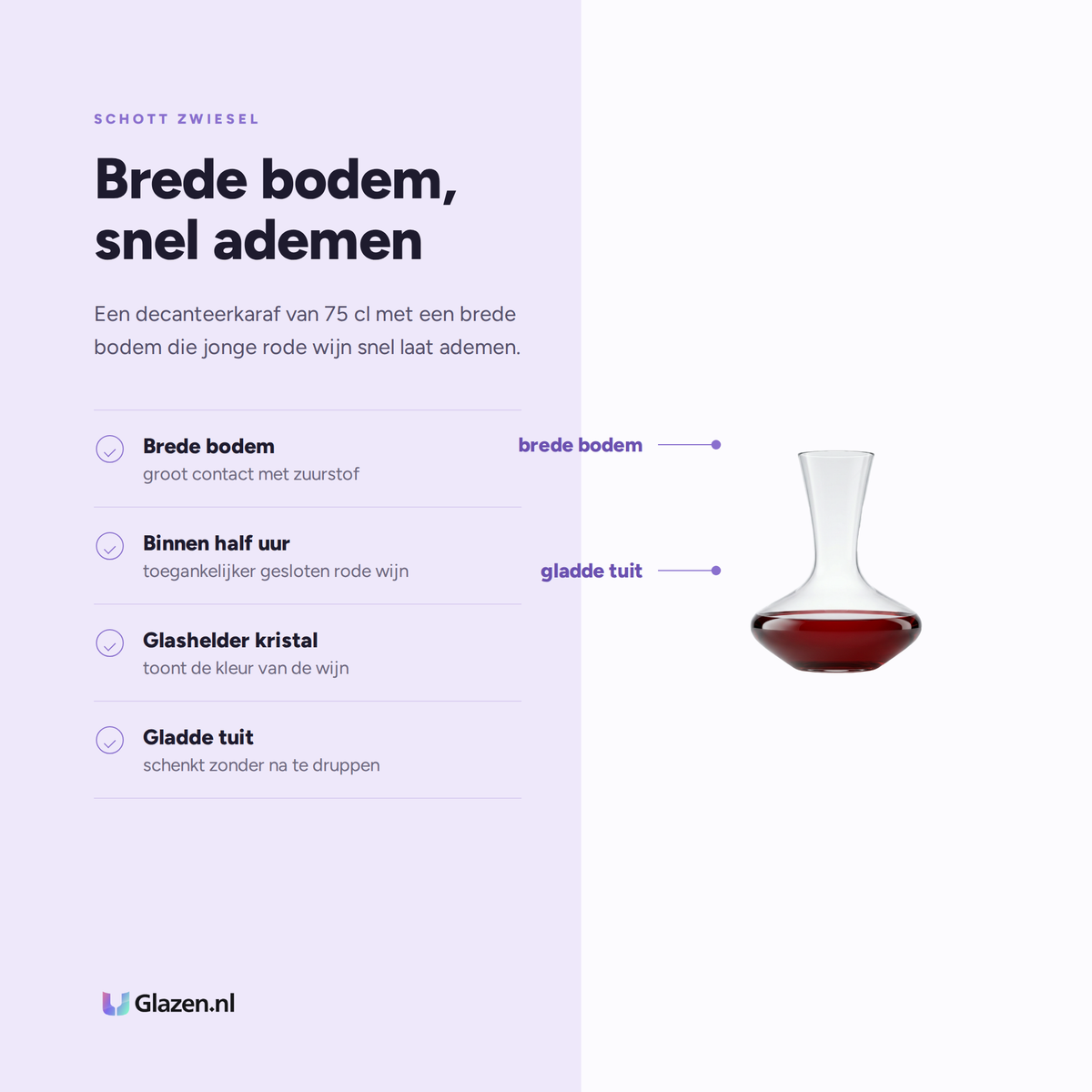 Eigenschappen van Schott Zwiesel Ever Classico Decanteerkaraf 75 Cl