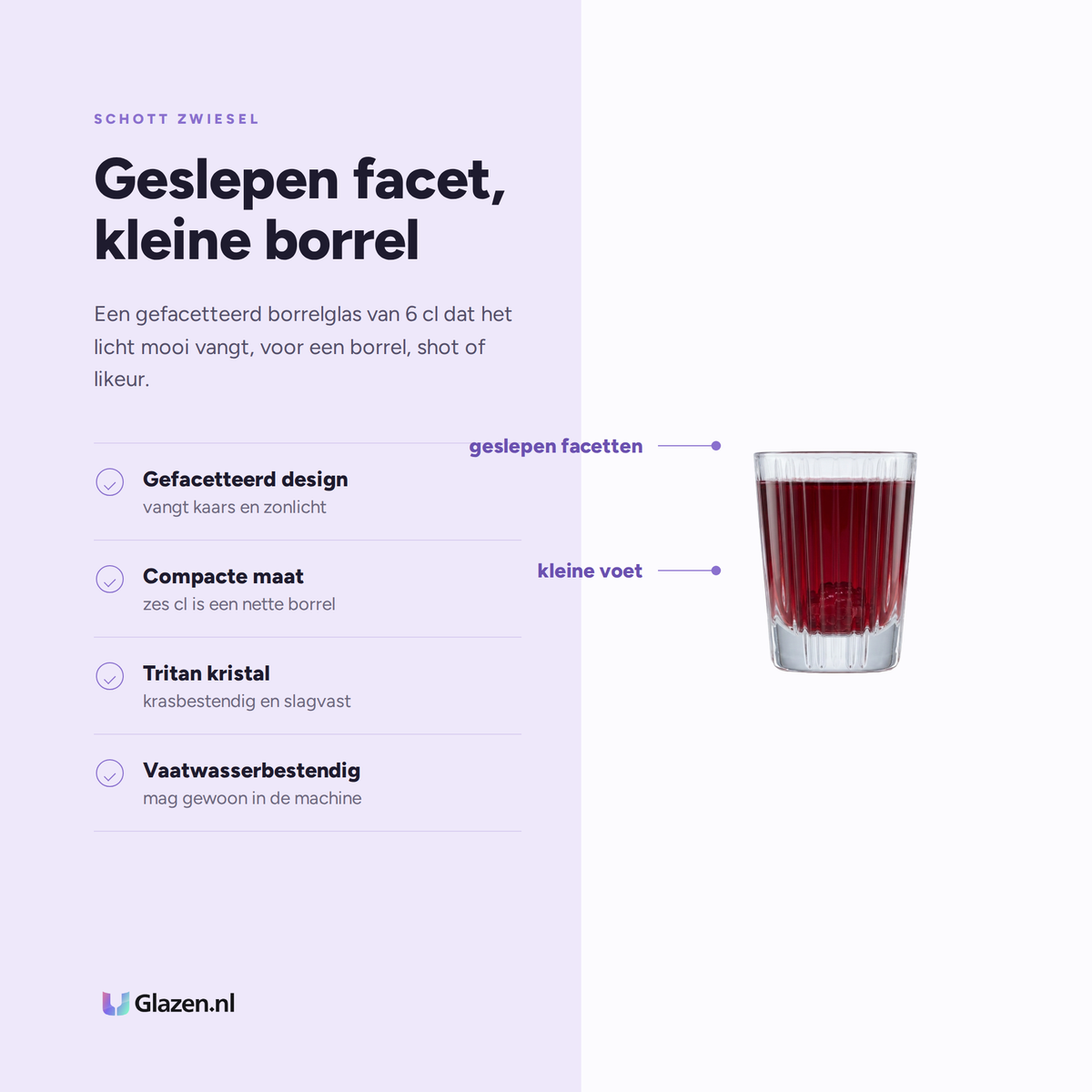 Eigenschappen van Schott Zwiesel Fave Borrelglas 6 Cl