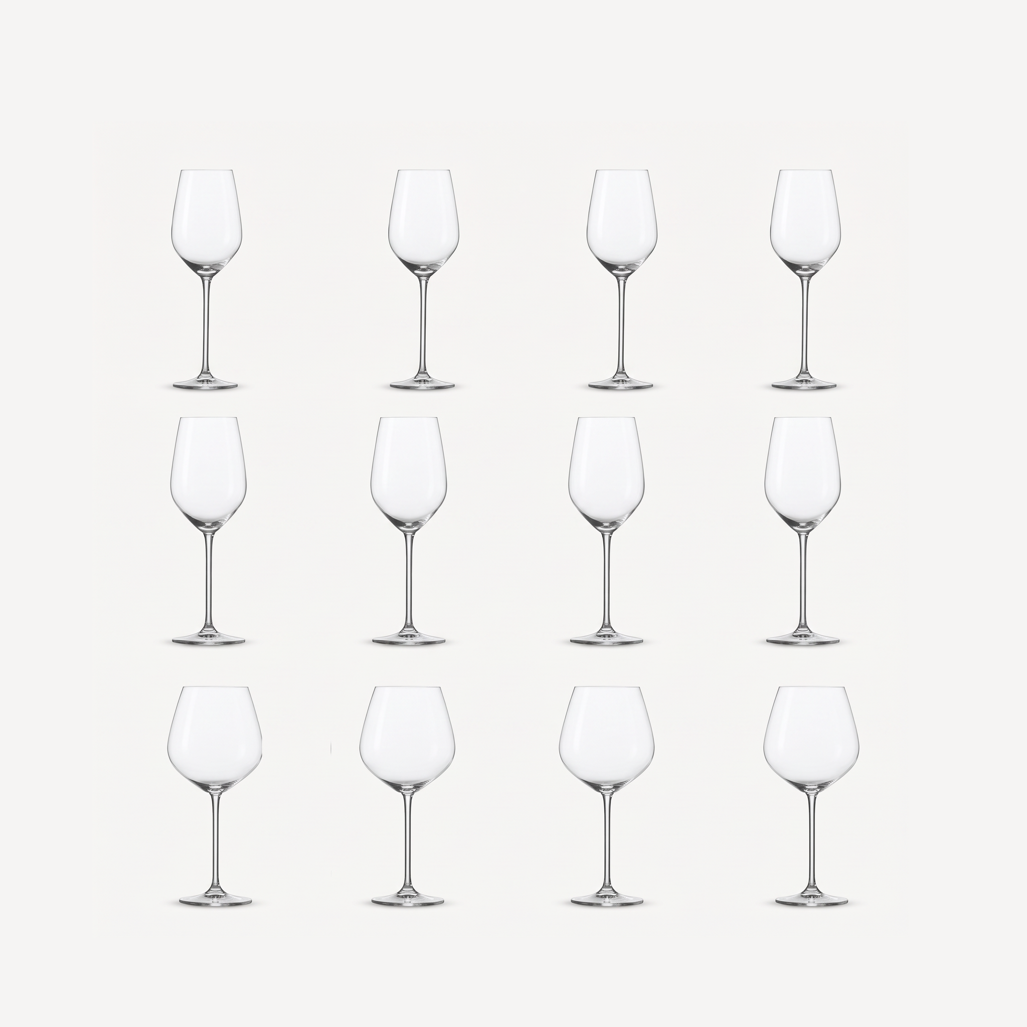 Schott Zwiesel Fortissimo set van twaalf lege wijnglazen