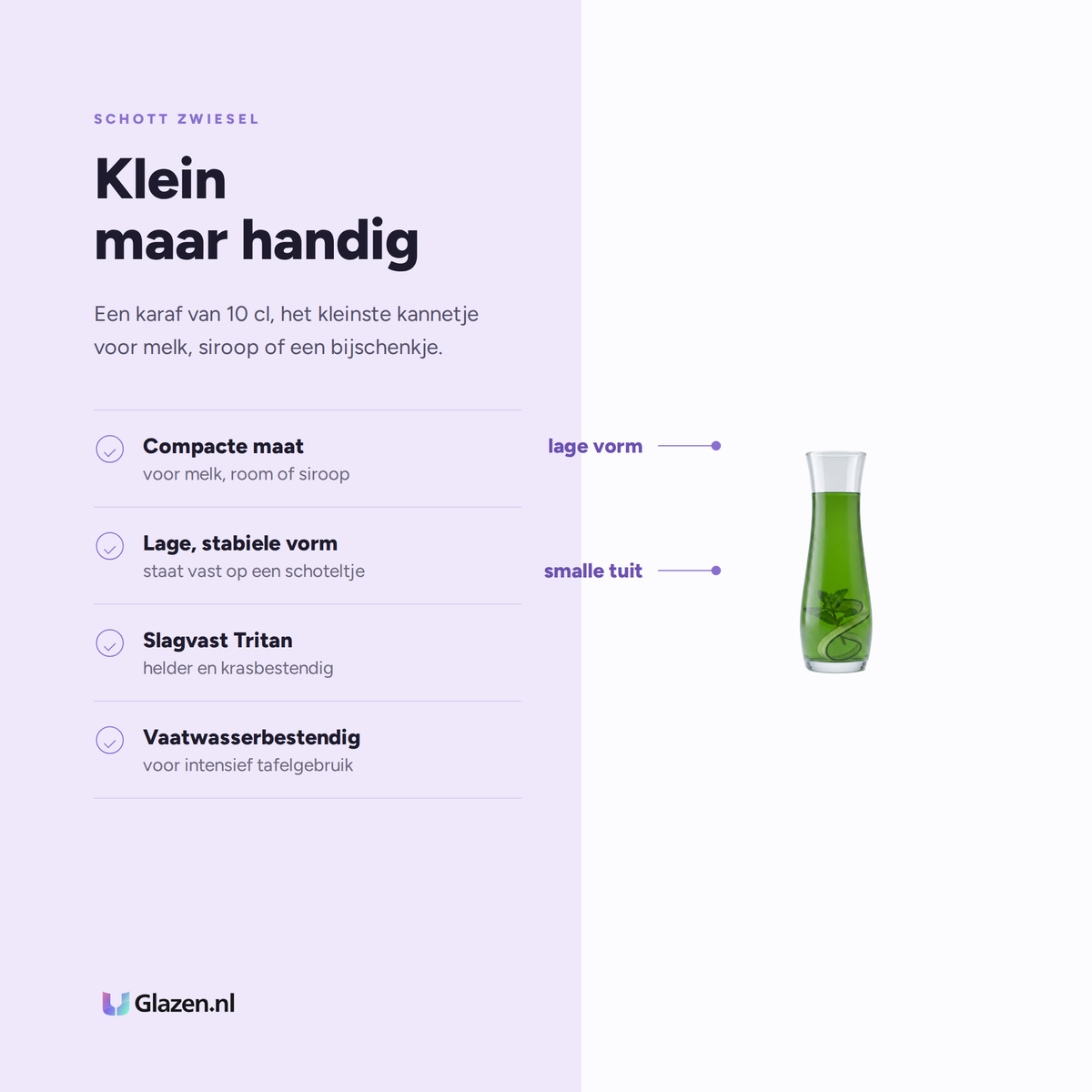 Eigenschappen van Schott Zwiesel Fresca Karaf 10 Cl