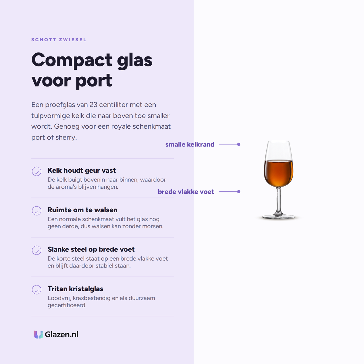 Schott Zwiesel Siza Portglas 23 Cl - 6 Stuks eigenschappen infographic