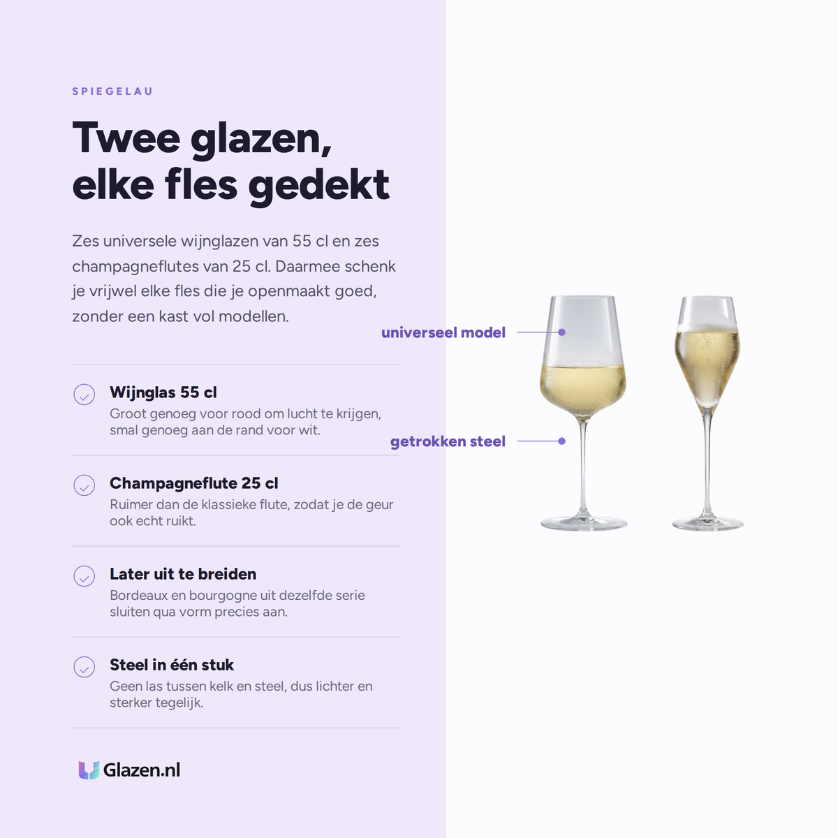 Spiegelau Definition Starterset 12-Delig (Wijn & Champagne) eigenschappen