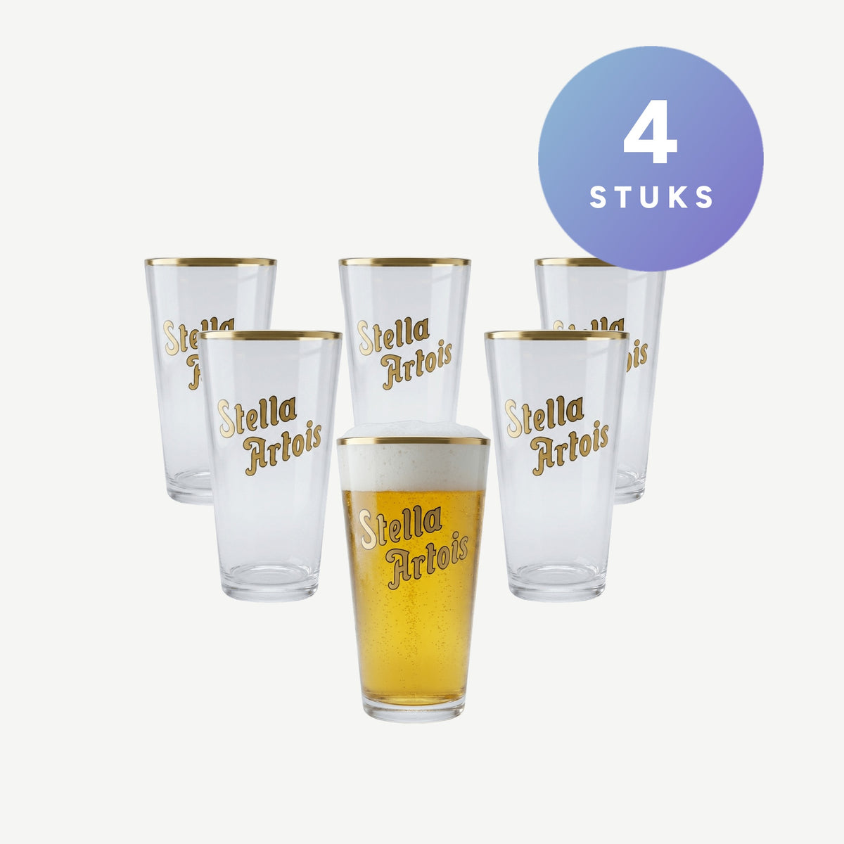 Set Stella Boerke bierglazen van 33 cl, 4 stuks