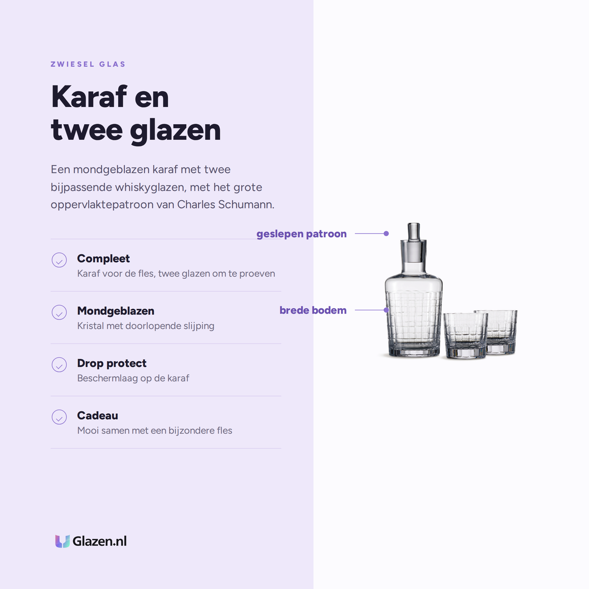 Eigenschappen van de Zwiesel Glas Bar Premium No. 1 whiskyset van 3 stuks