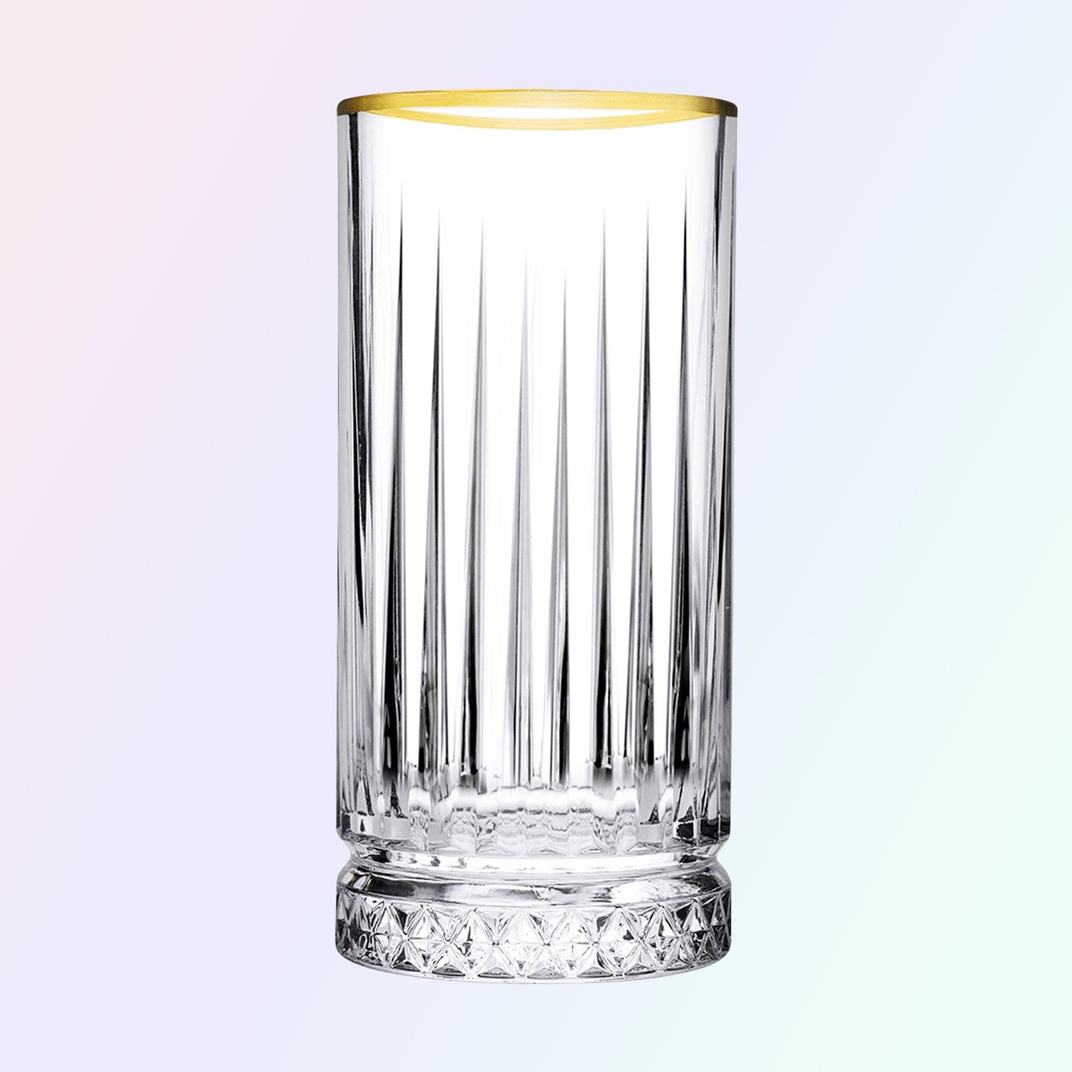 Pasabahce Elysia Longdrinkglas 28 cl Gouden Rand - 4 Stuks