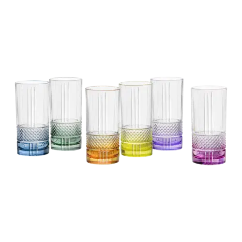 RCR Brillante Colour Longdrinkglas 37 Cl Kleur – 6 Stuks Glazen.nl