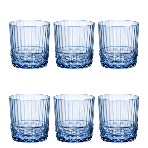 Bormioli Rocco America’20S Tumbler 37 cl Blauw – 6 Stuks