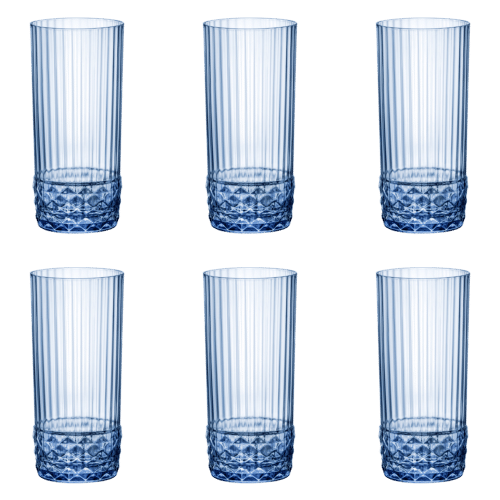 Bormioli Rocco America’20S Longdrinkglas 49 cl Blauw – 6 Stuks